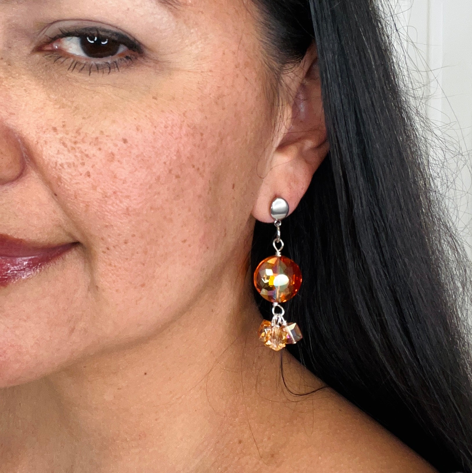 Sunset Orange Earrring