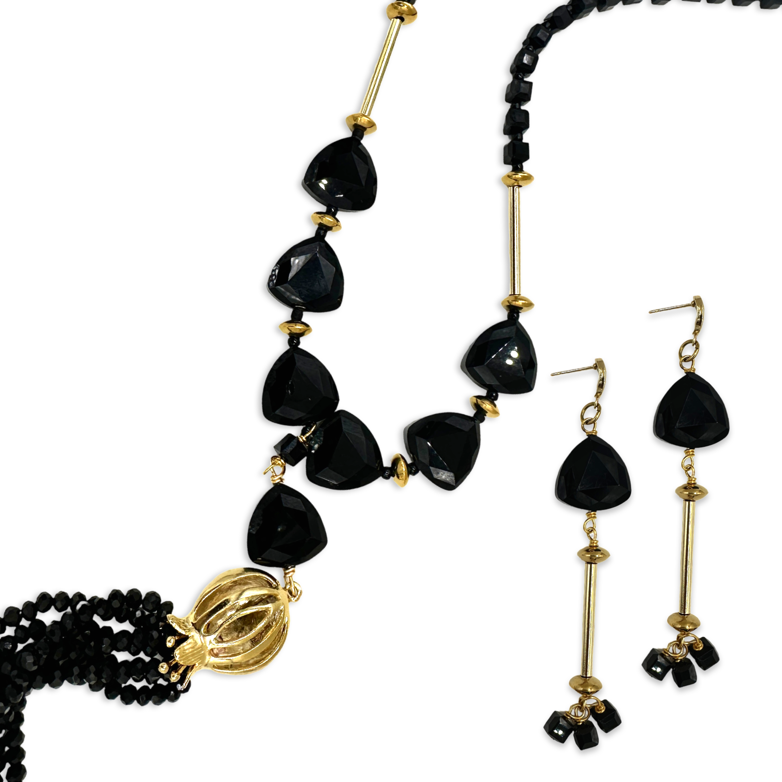 Machine Bit Black Necklace