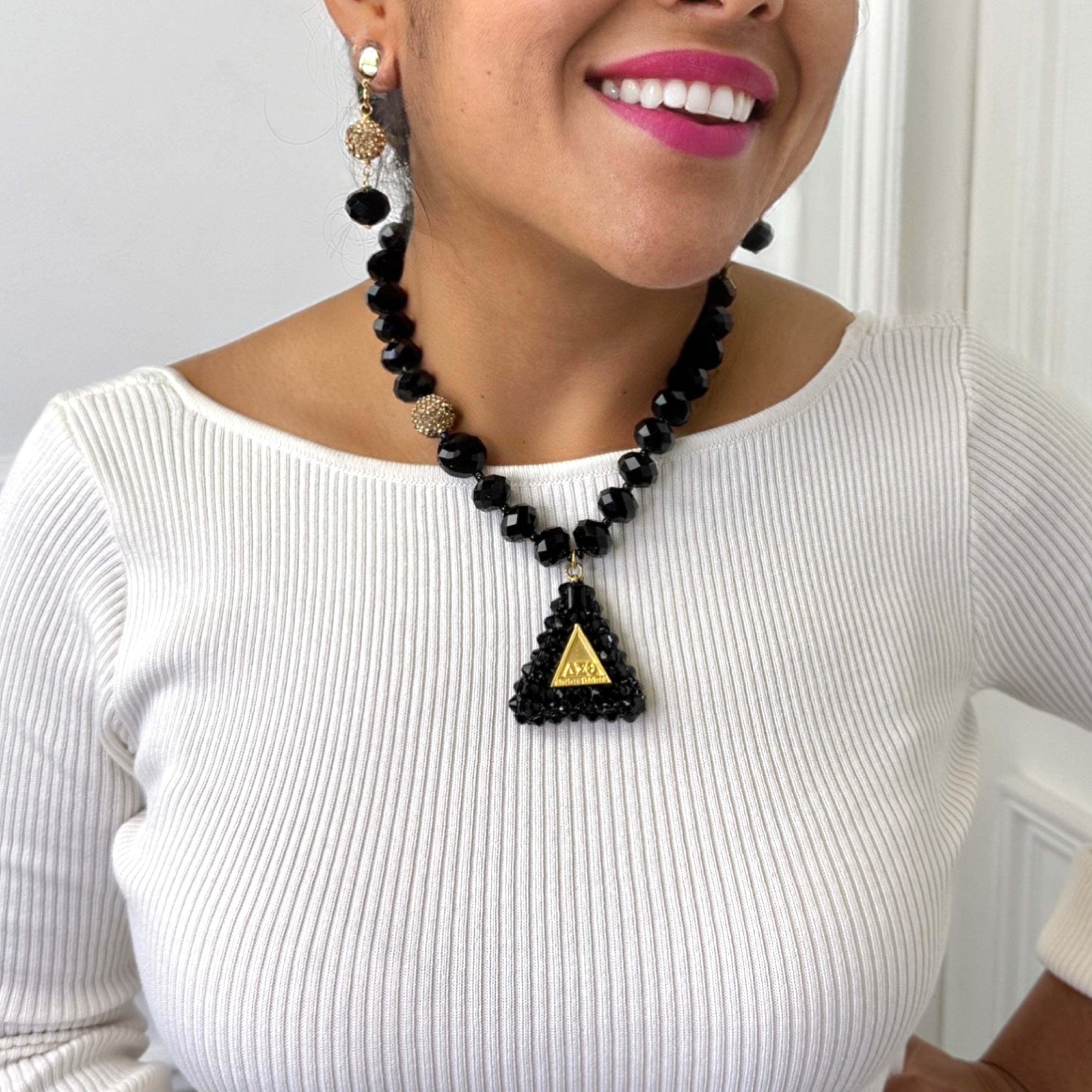 Delta Pyramid Dazzle Necklace