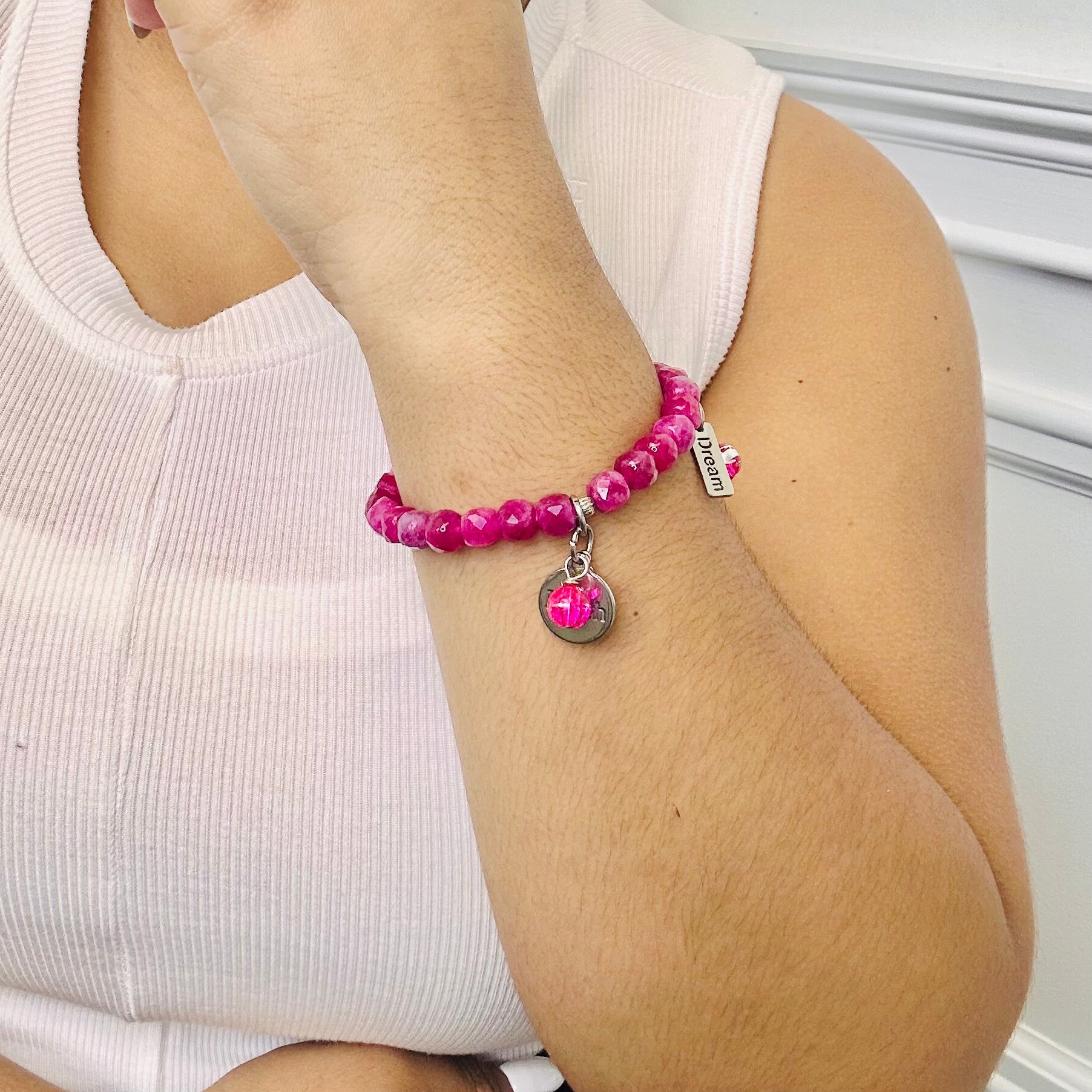 Pink Ladies Stretch Bracelet