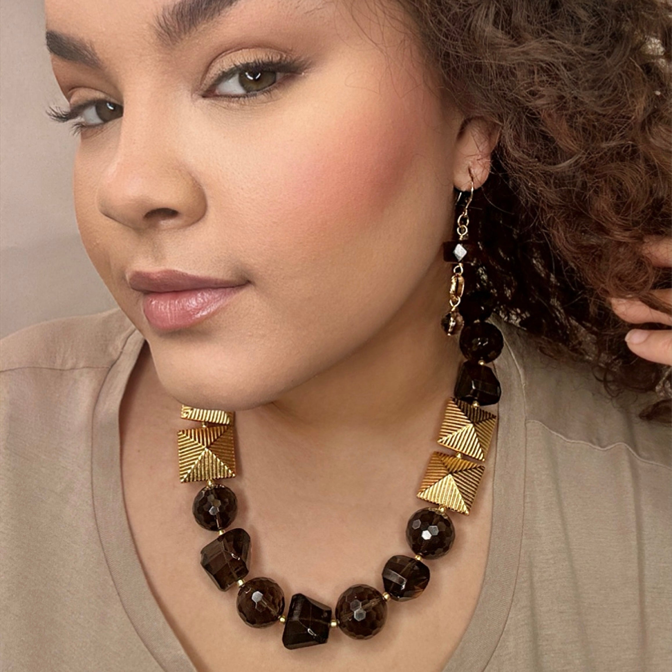 Smoky Golden Dawn Necklace