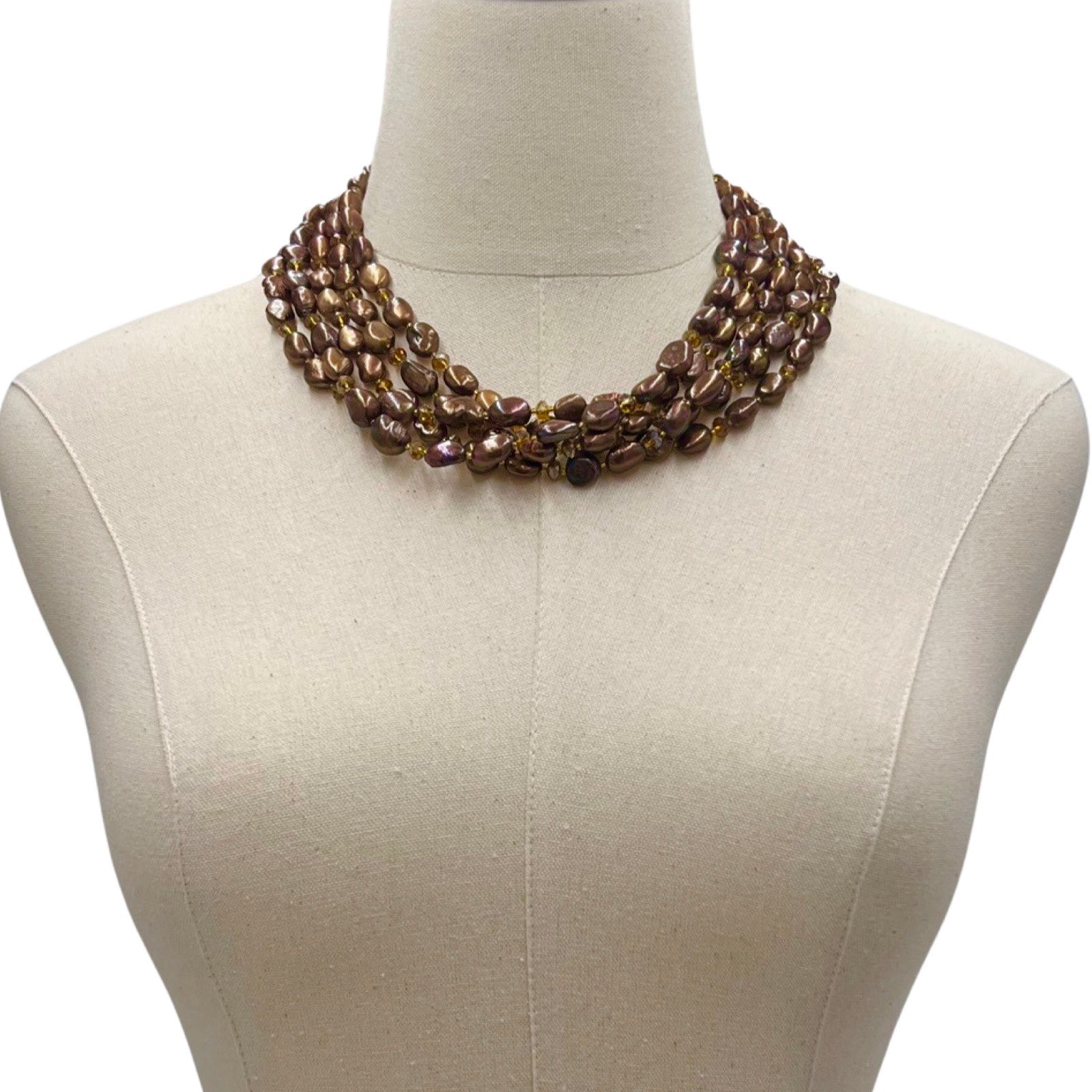 Bronze Eno Necklace Necklaces Cerese D, Inc.