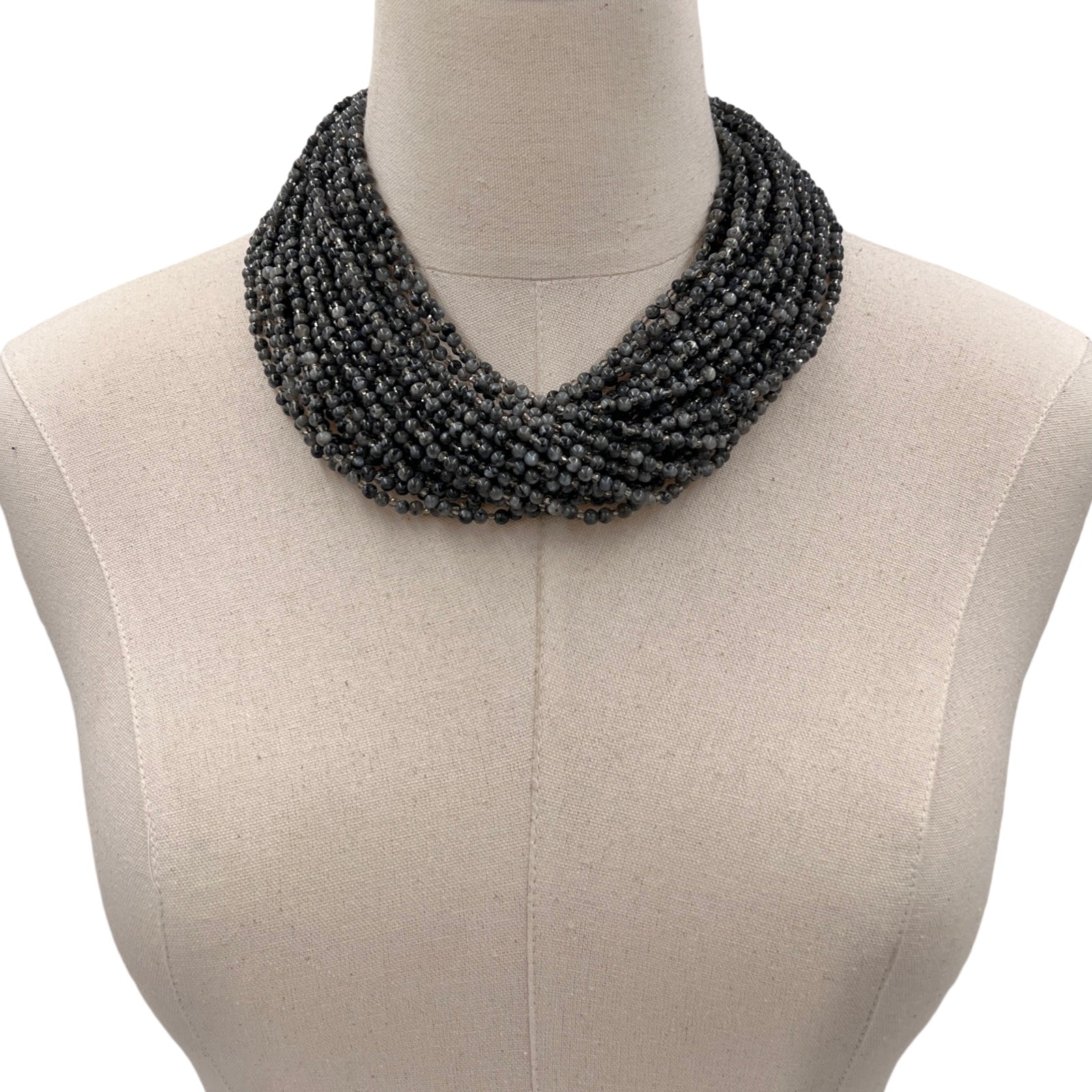 Labradorite Multi Strand Statement Necklaces
