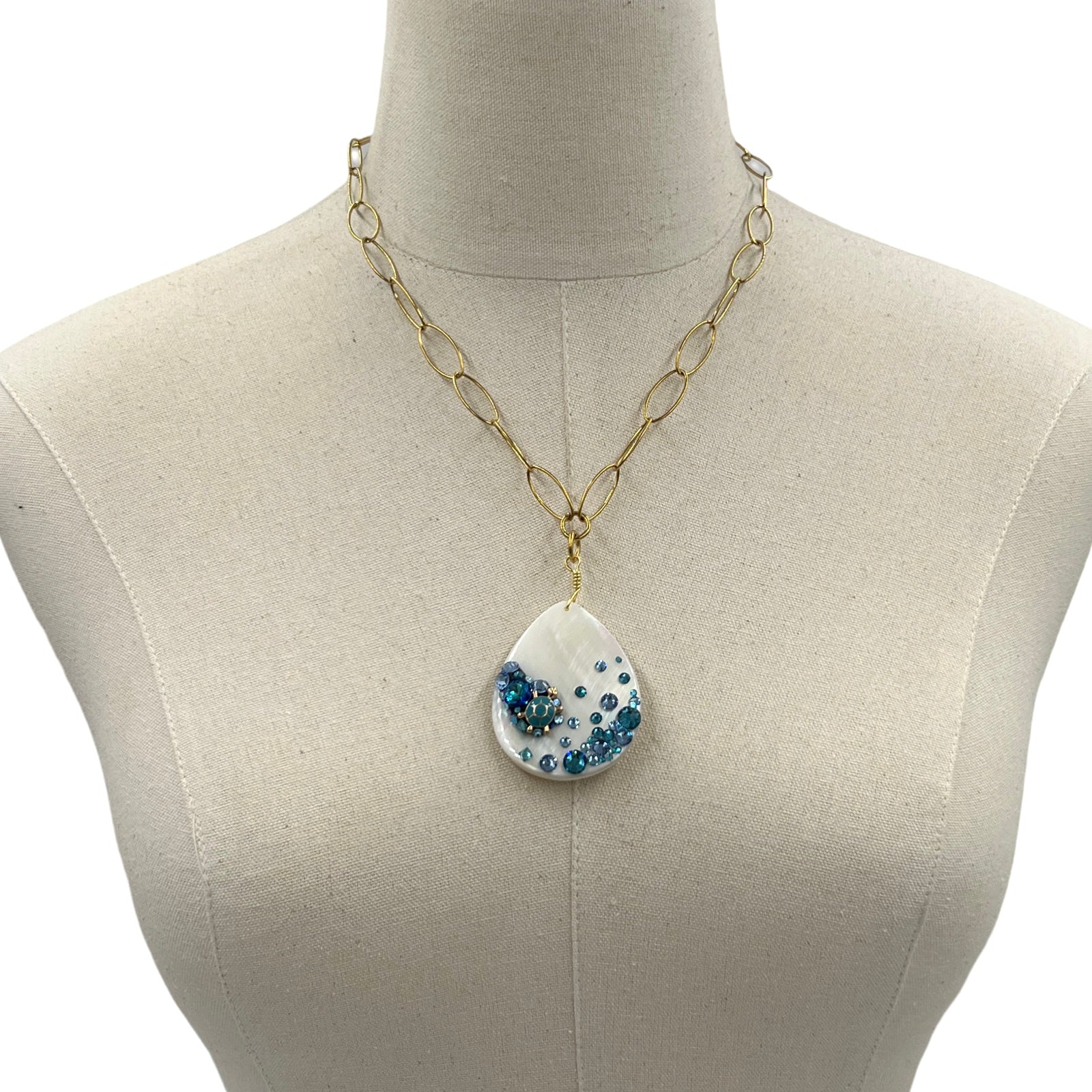 Aqua Sleigh Necklace