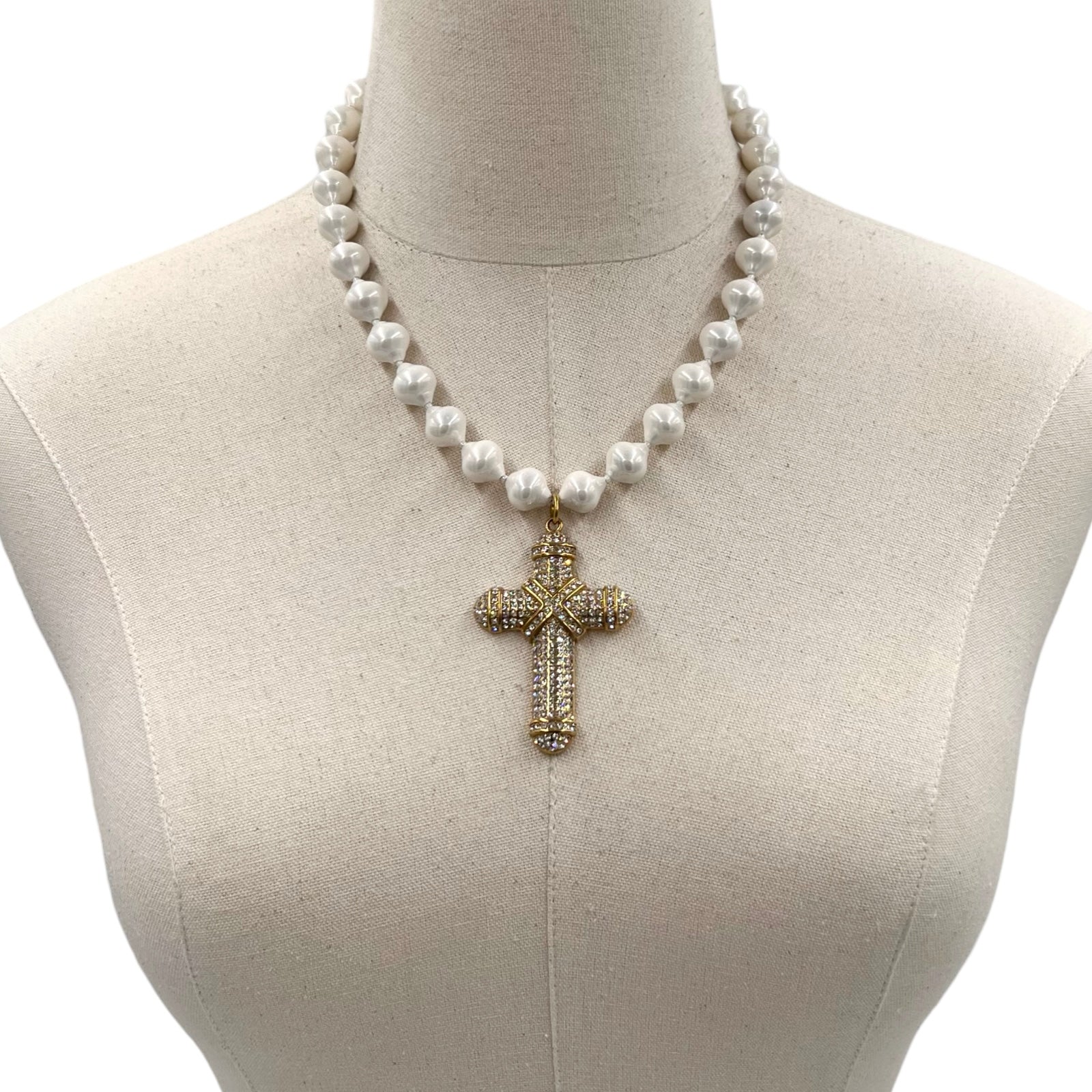 Cloth Cross Necklace