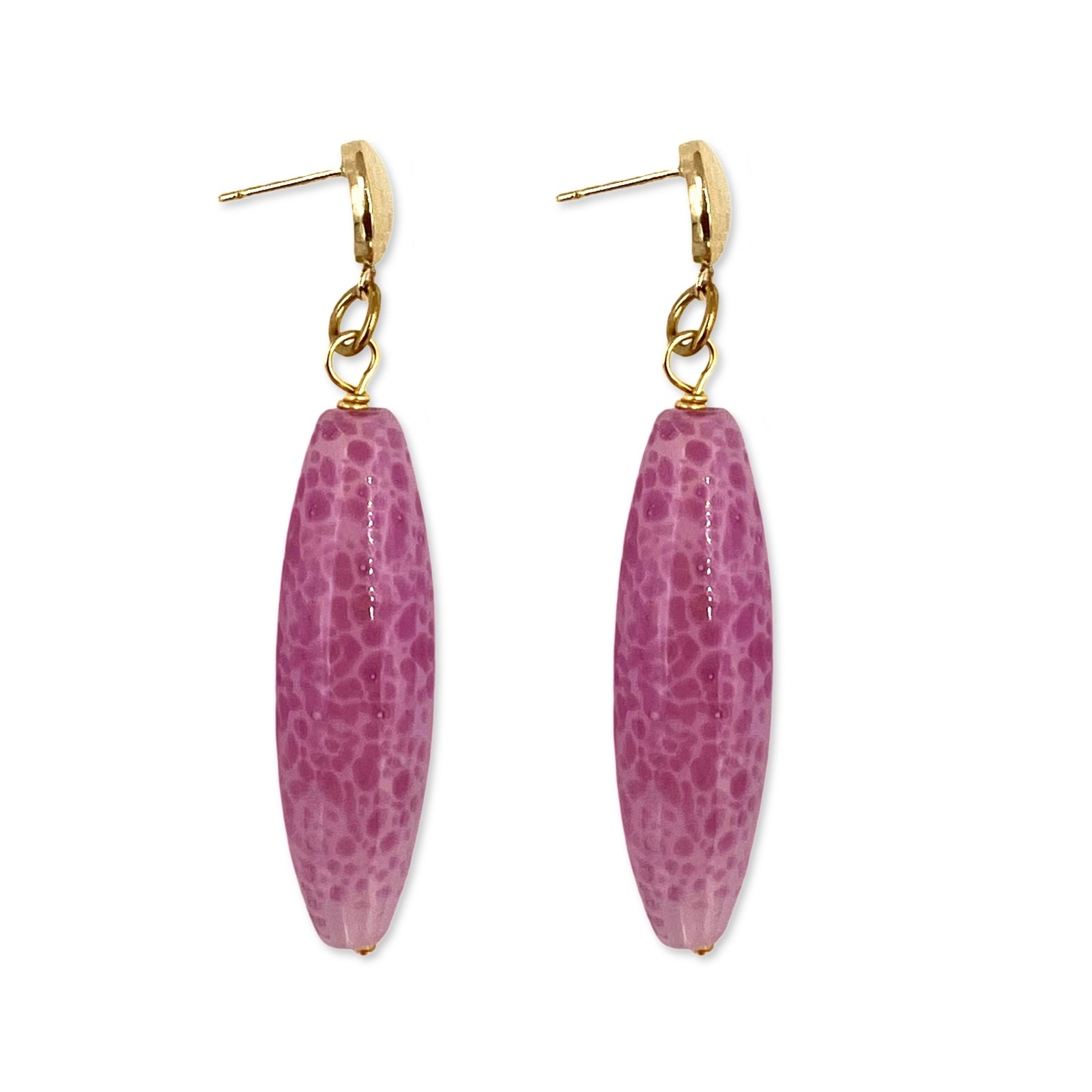 Pink Leo Earring