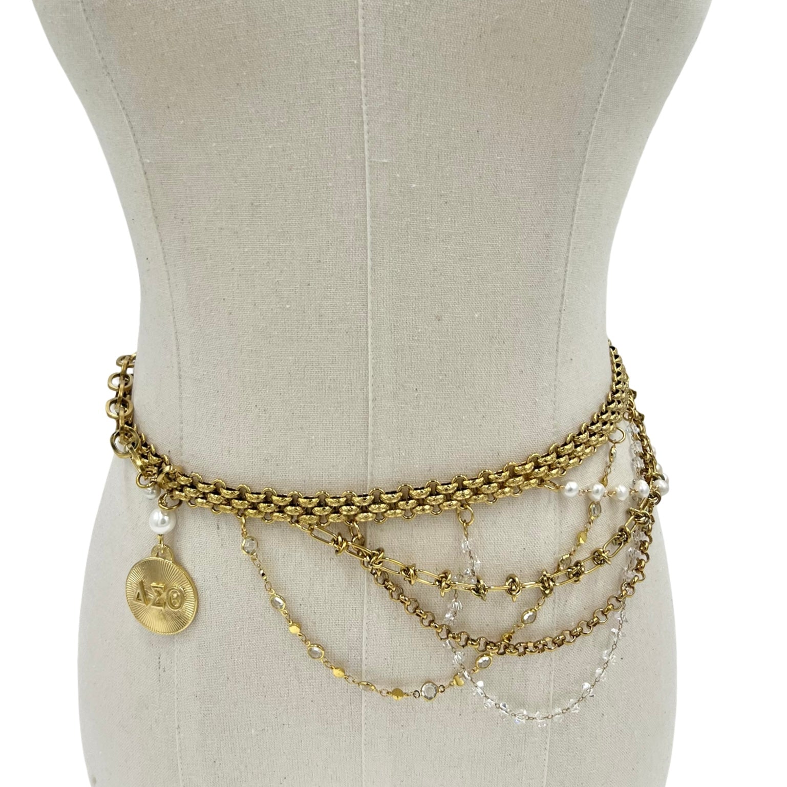 Delta Scalloped Draped Belt