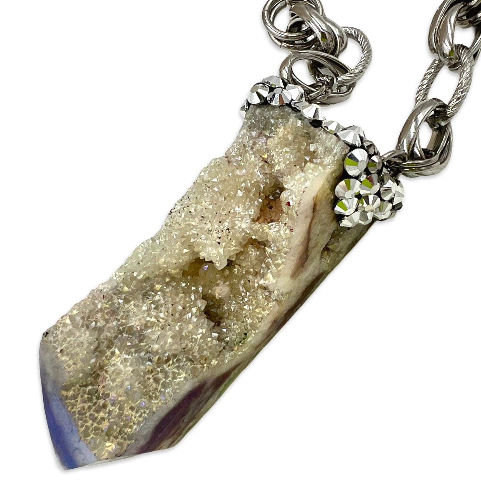 Sandblow Silver Necklace