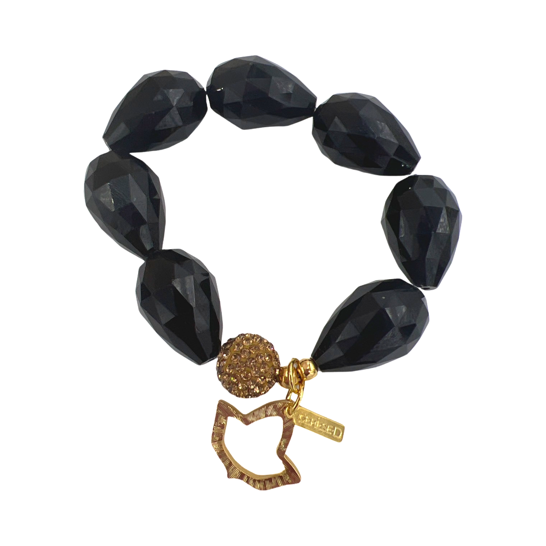 AKA Black Judy Jetson Bracelet AKA Bracelets Cerese D, Inc. Gold 7-7.5"