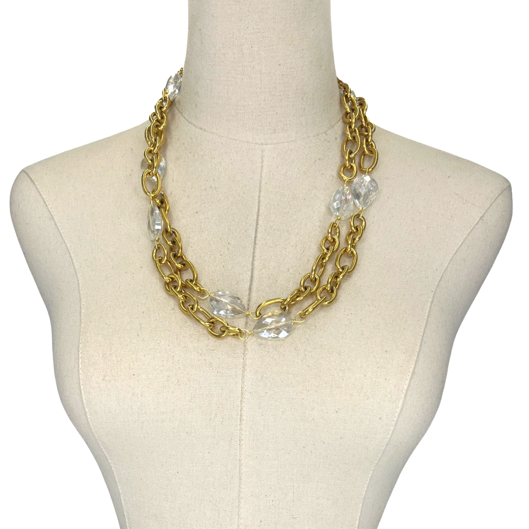 Kedron Crystal Necklace Necklaces Cerese D, Inc. Gold