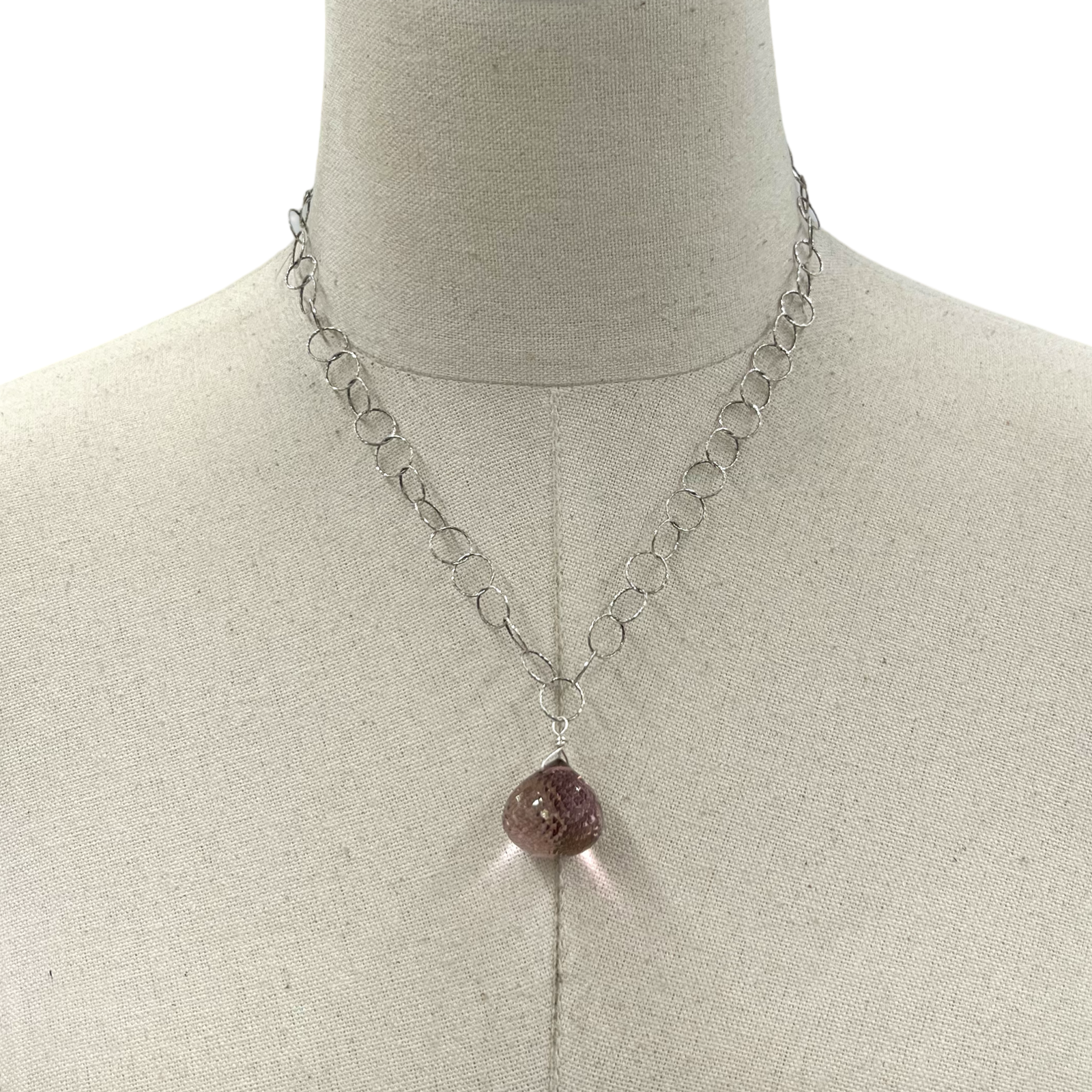 Dropping Pink Q Necklace
