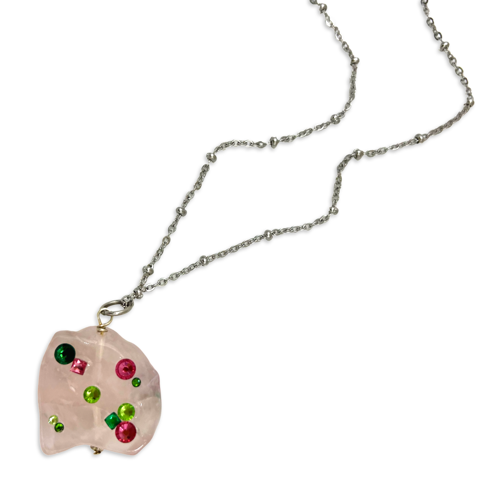 Pink Rosey Blingy Necklace