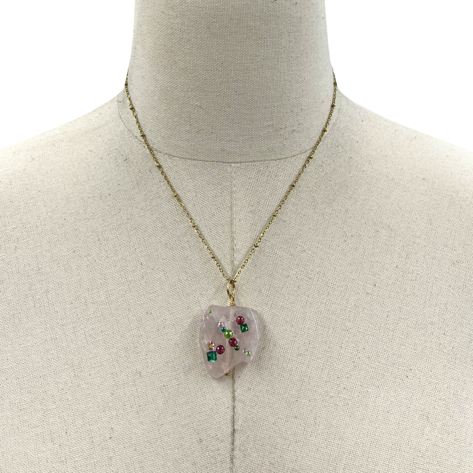 Pink Rosey Blingy Necklace