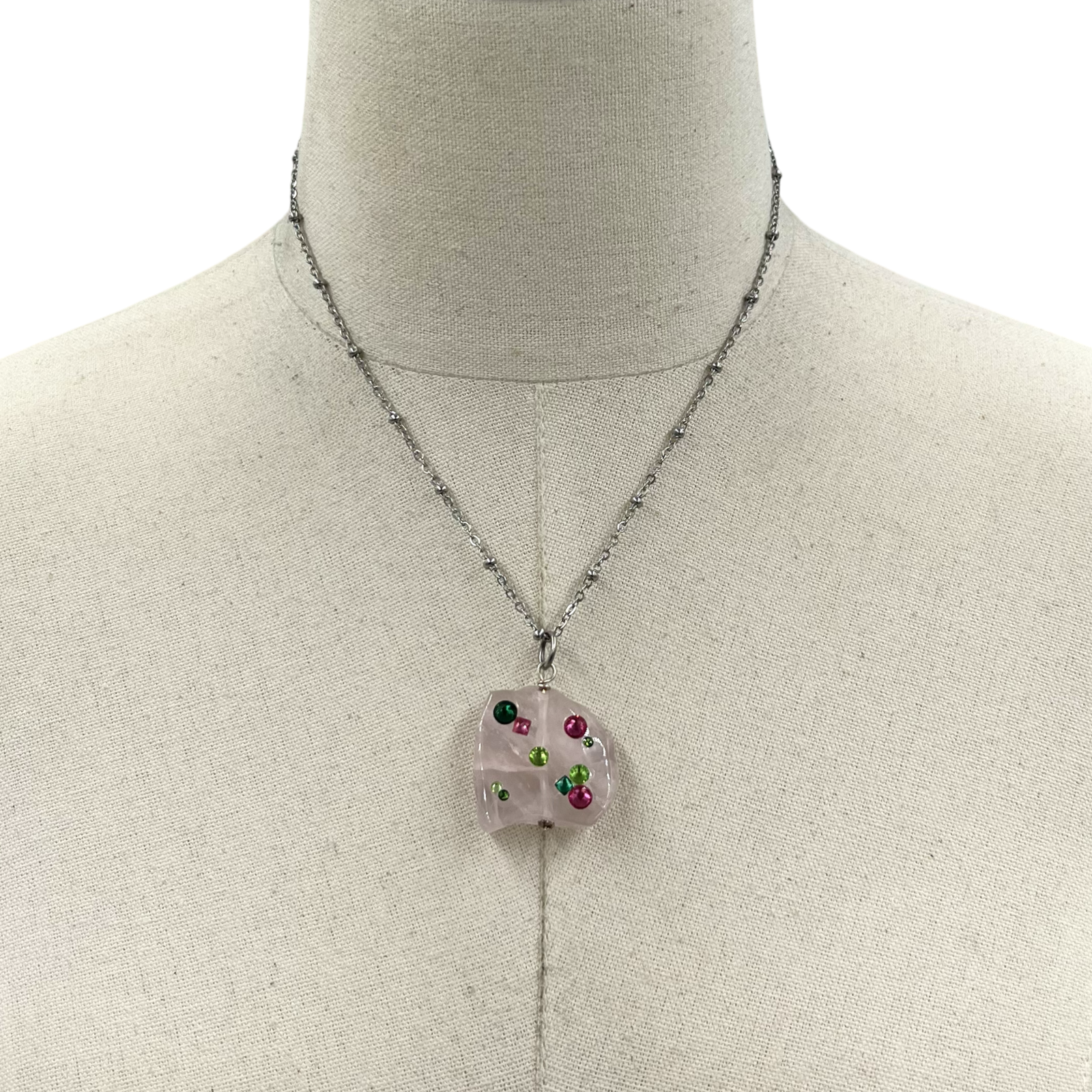 Pink Rosey Blingy Necklace