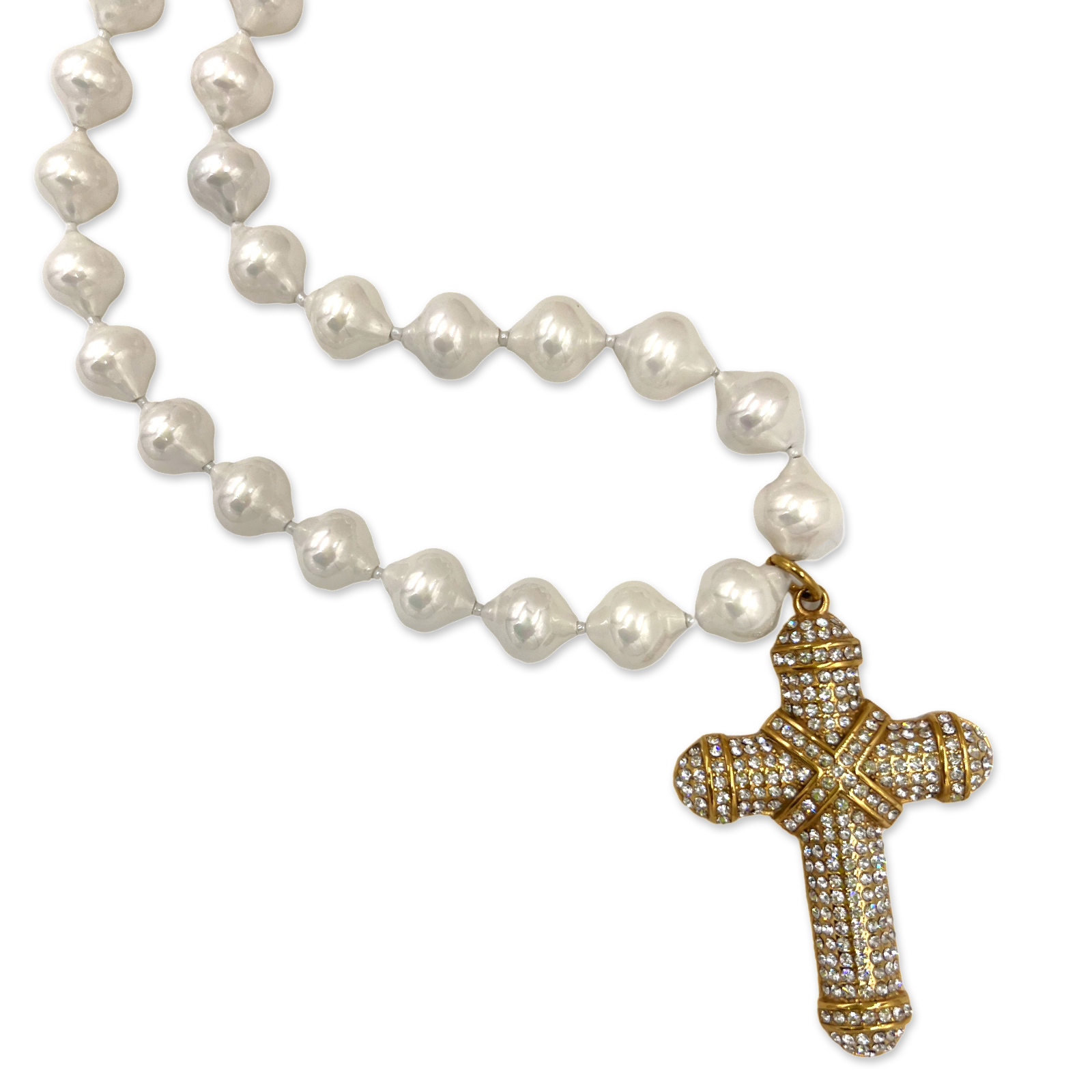 Cloth Cross Necklace