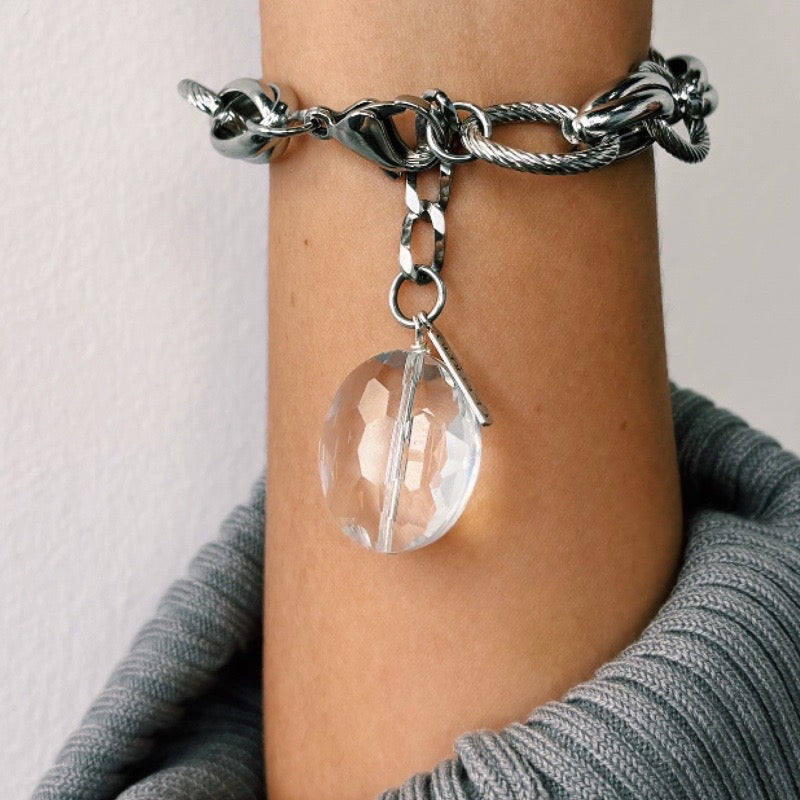 Clear Spark Cable Chain Bracelet Bracelets Cerese D, Inc.