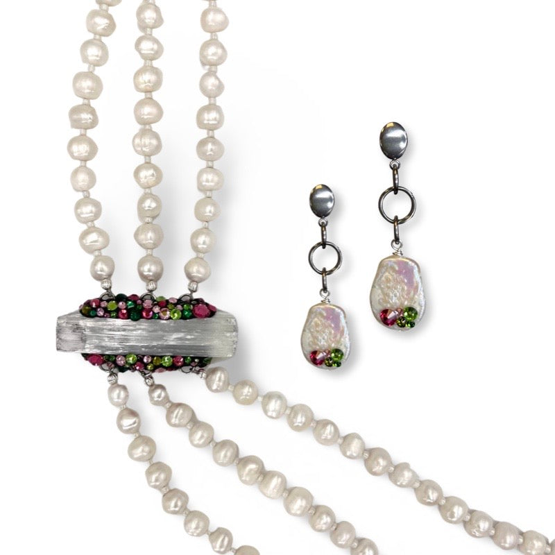St. Regis White Pearl Necklace OOAK Cerese D, Inc.