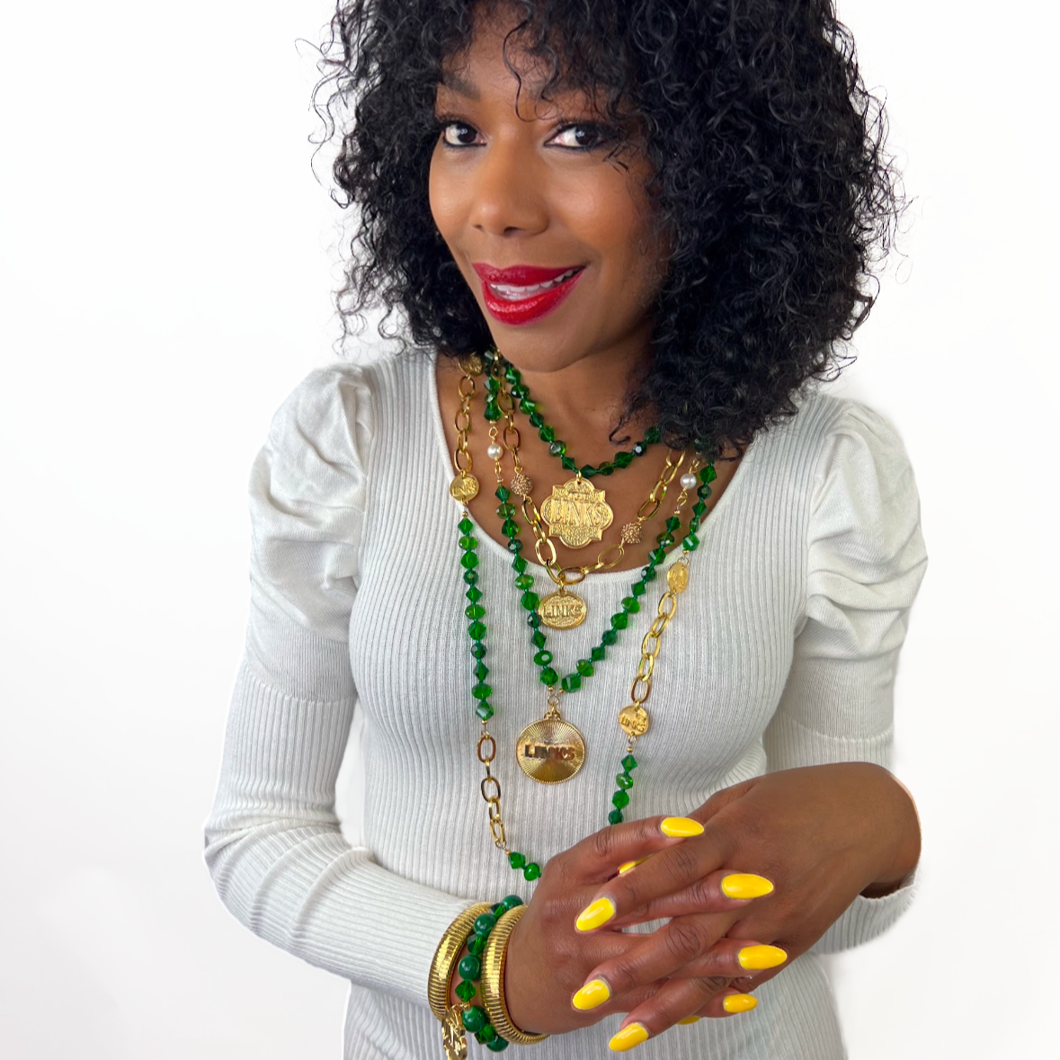 Links Summer Green Necklace
