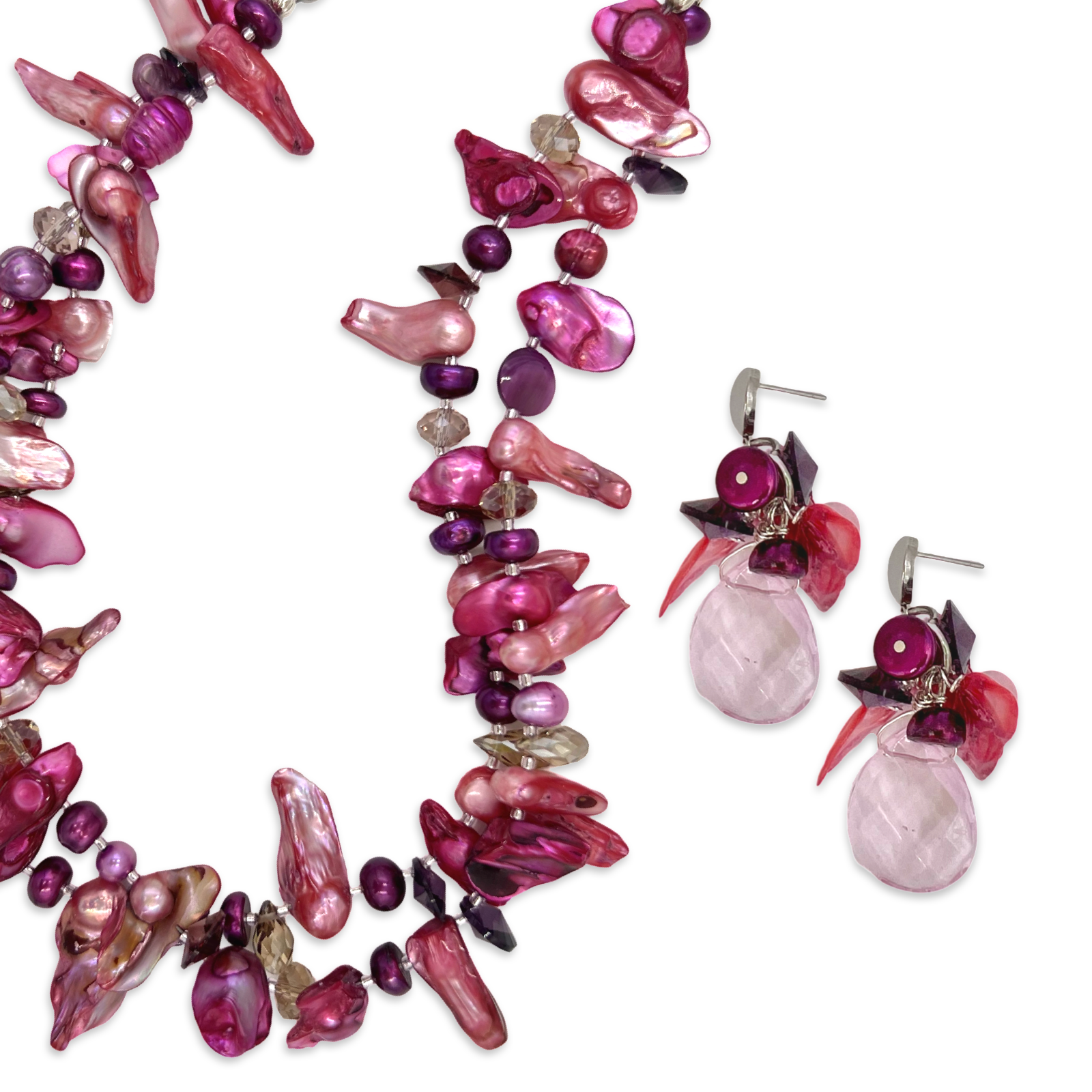 Fuchsia Box Necklace