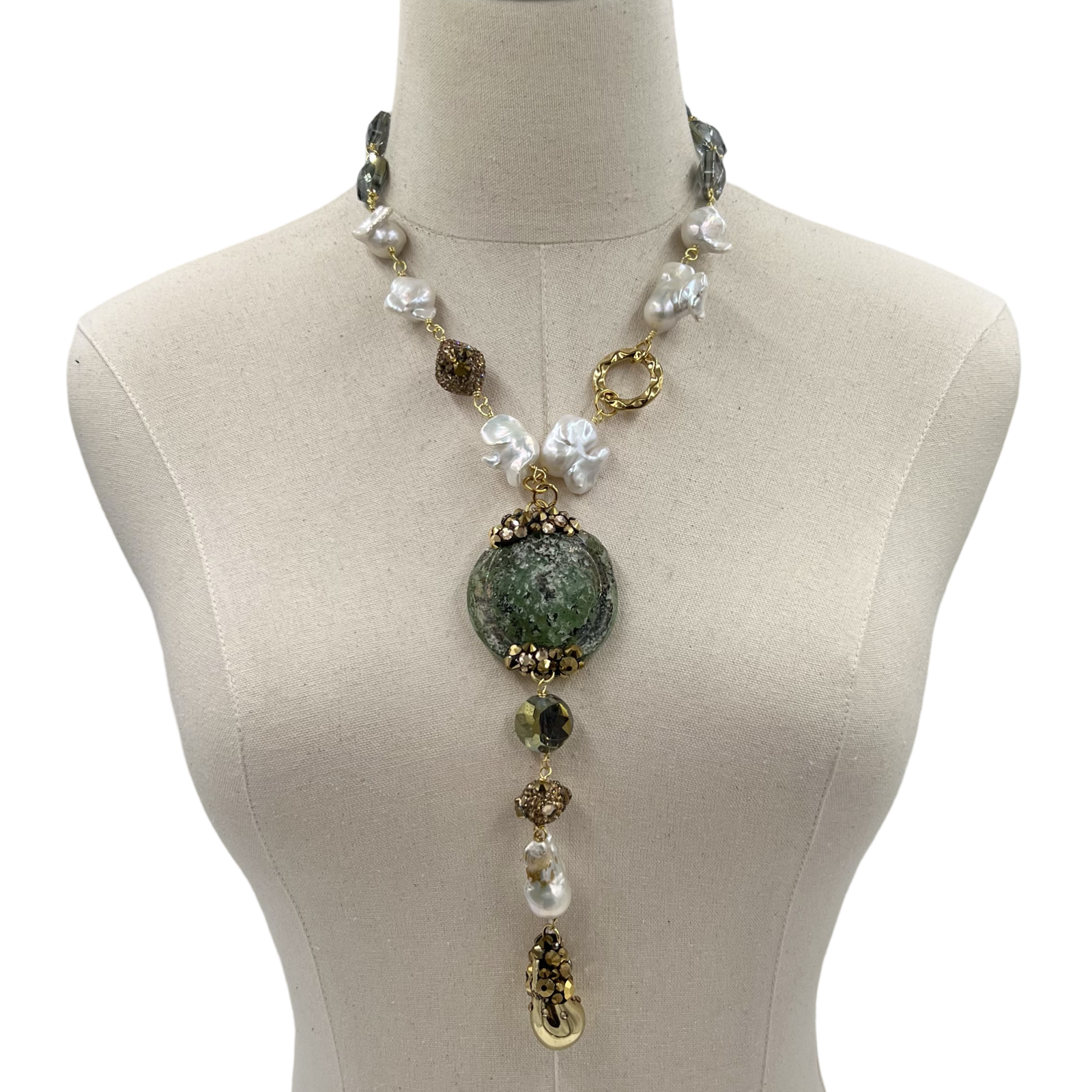 Dash Green Necklace