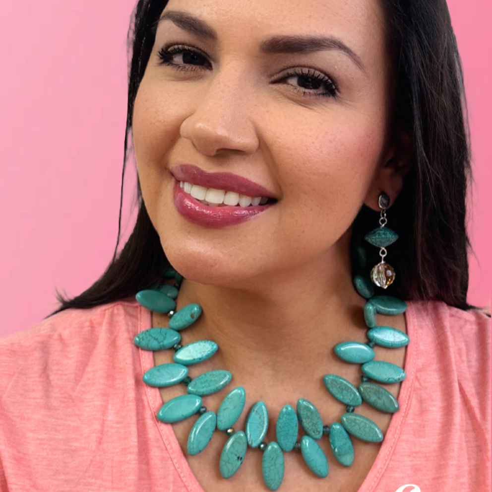 Aqua Woven Earring