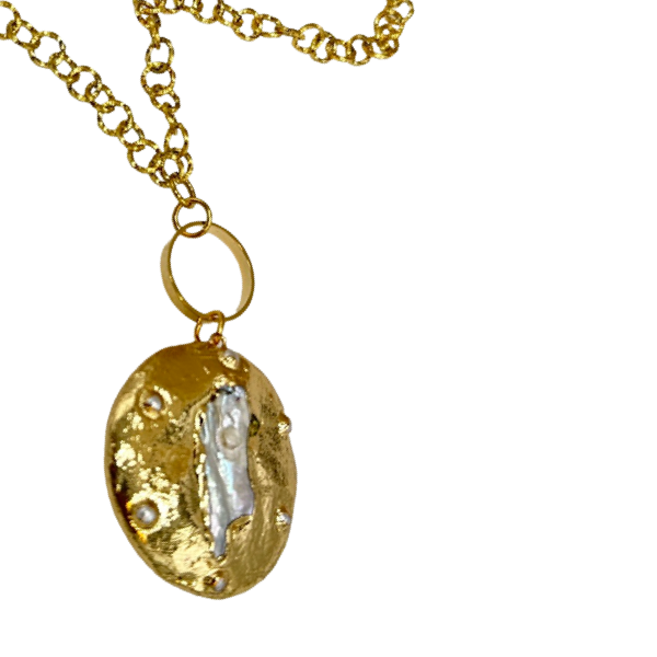 Labor Light Pearl Necklace Necklaces Cerese D, Inc.