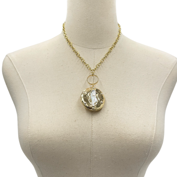 Labor Light Pearl Necklace Necklaces Cerese D, Inc.