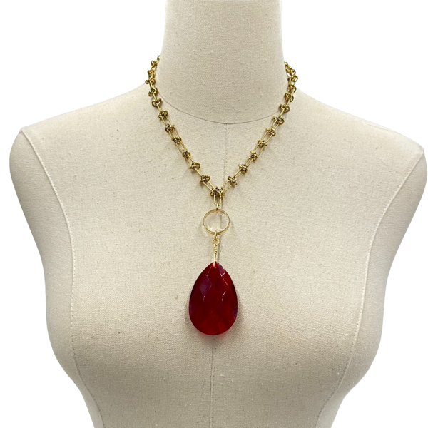 Labor Red Brite Necklace Necklaces Cerese D, Inc.