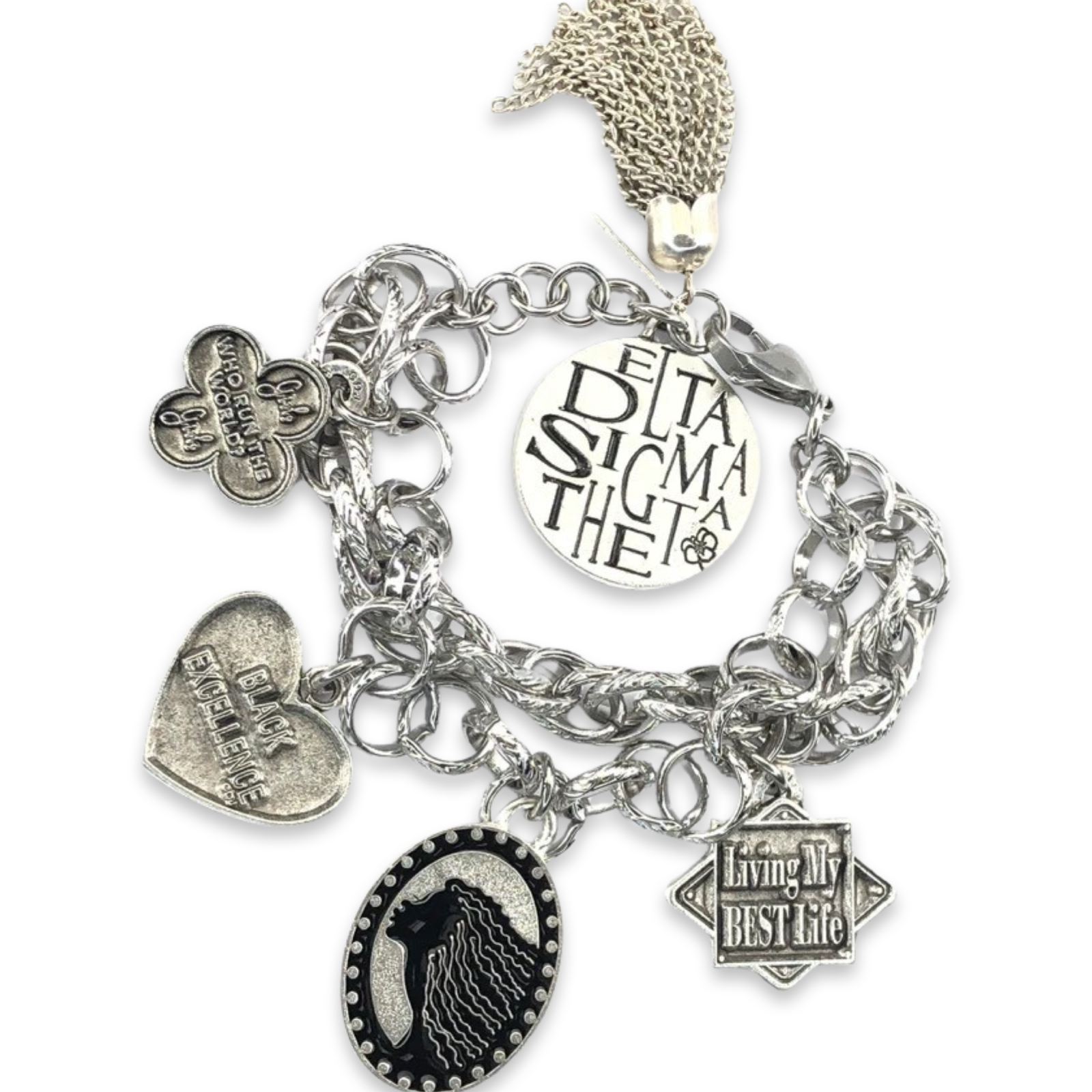 Delta Cameo Charm Bracelet