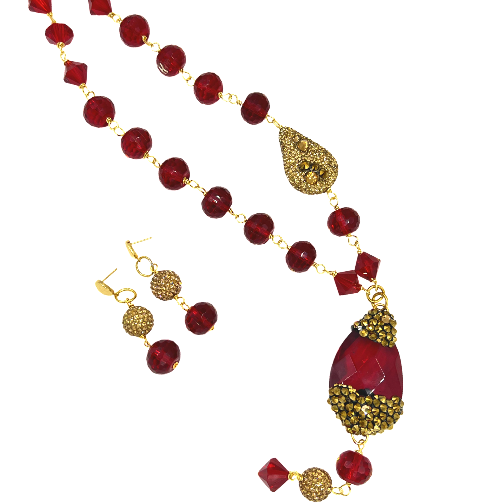 Firebrick Blush Necklace