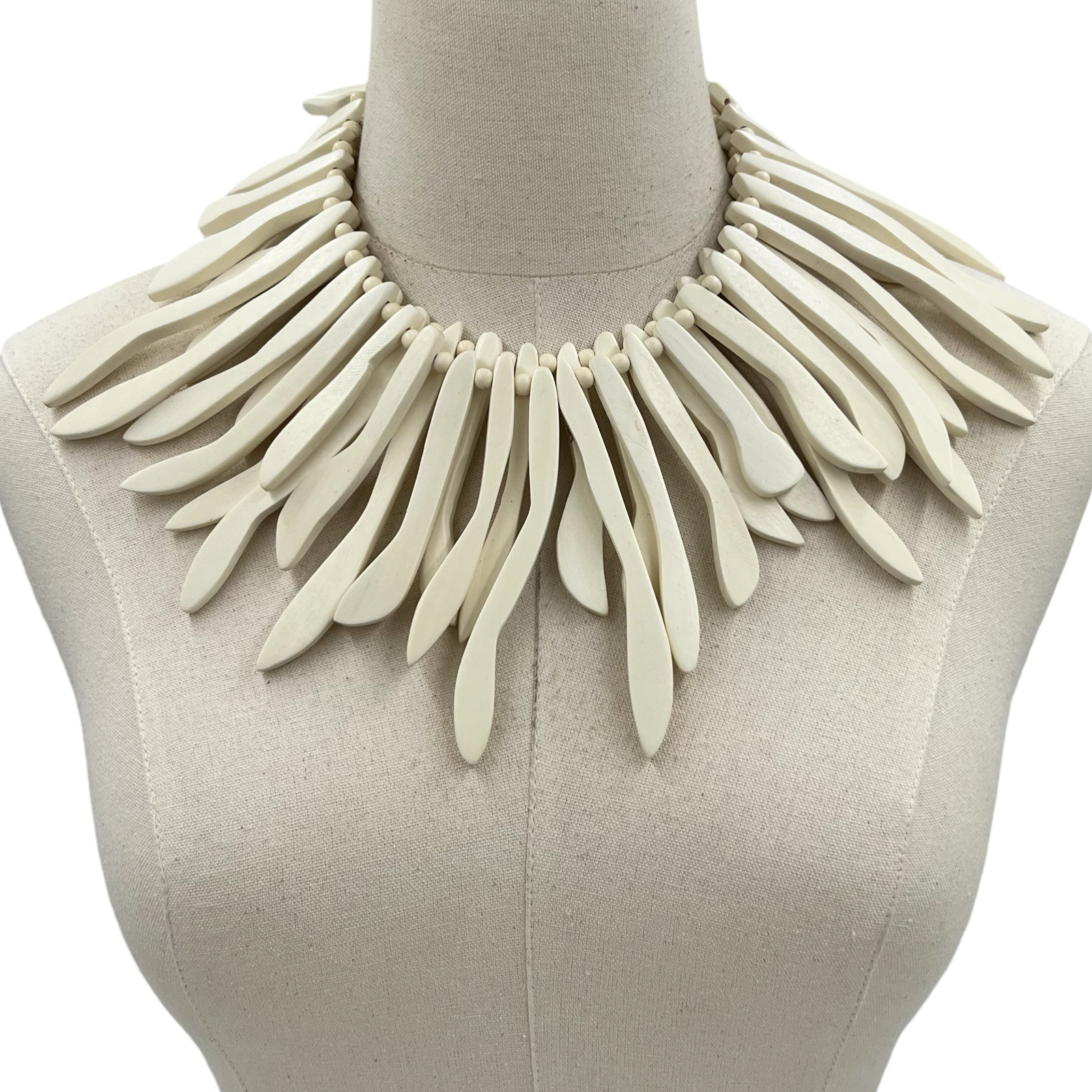 Wooden Ghost Necklace