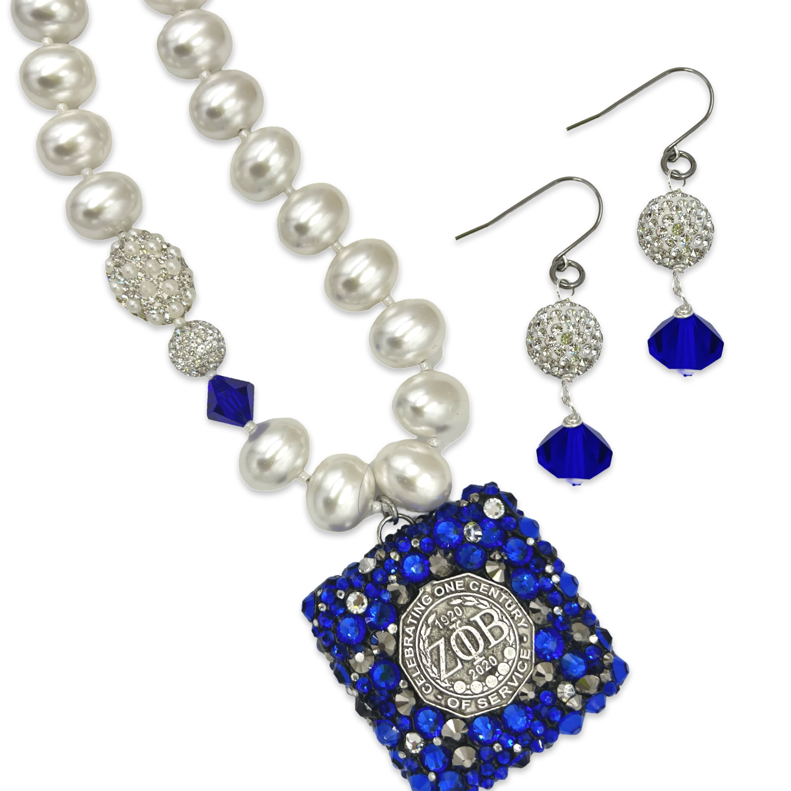 Zeta Blue Bling Jazz Necklace