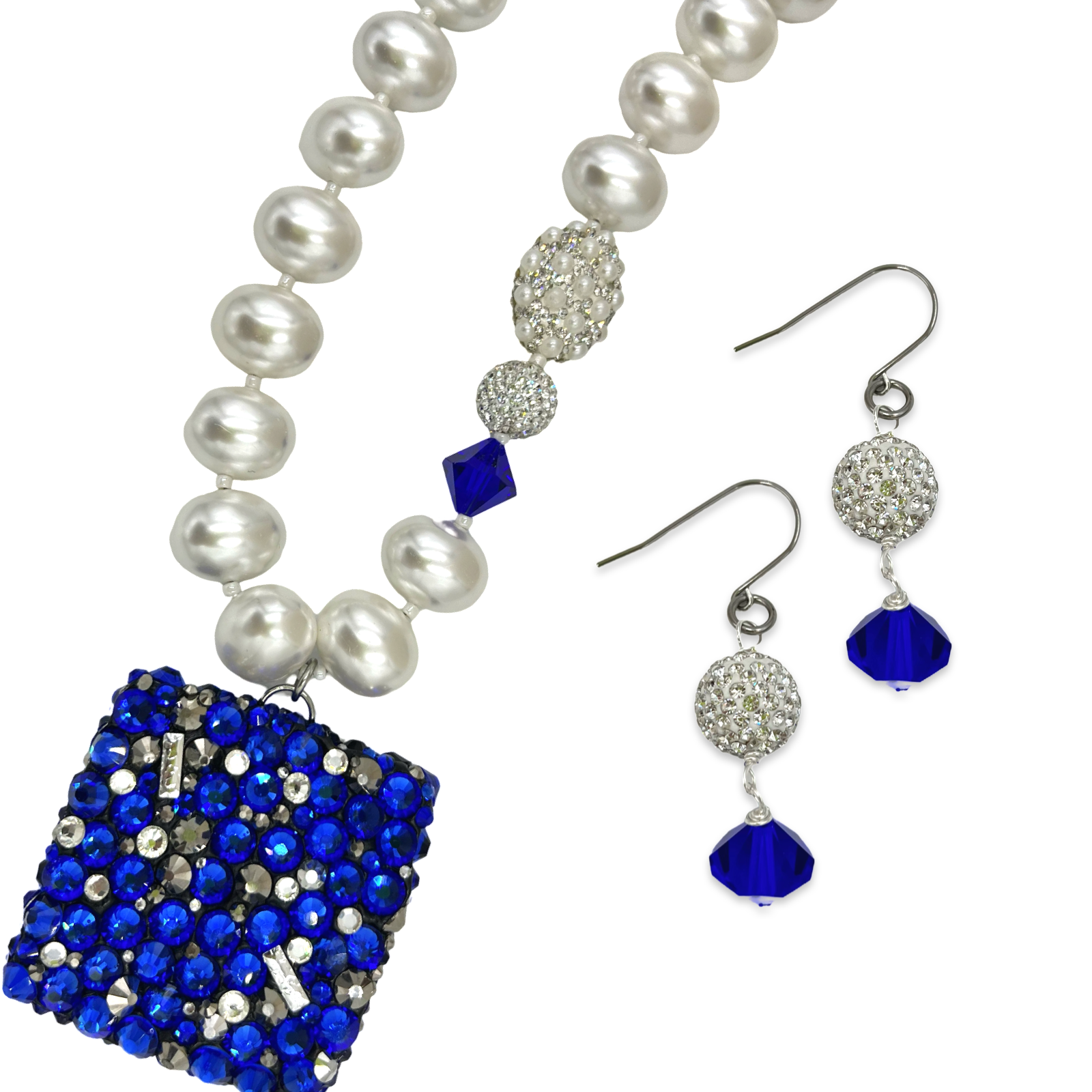Zeta Blue Bling Jazz Necklace