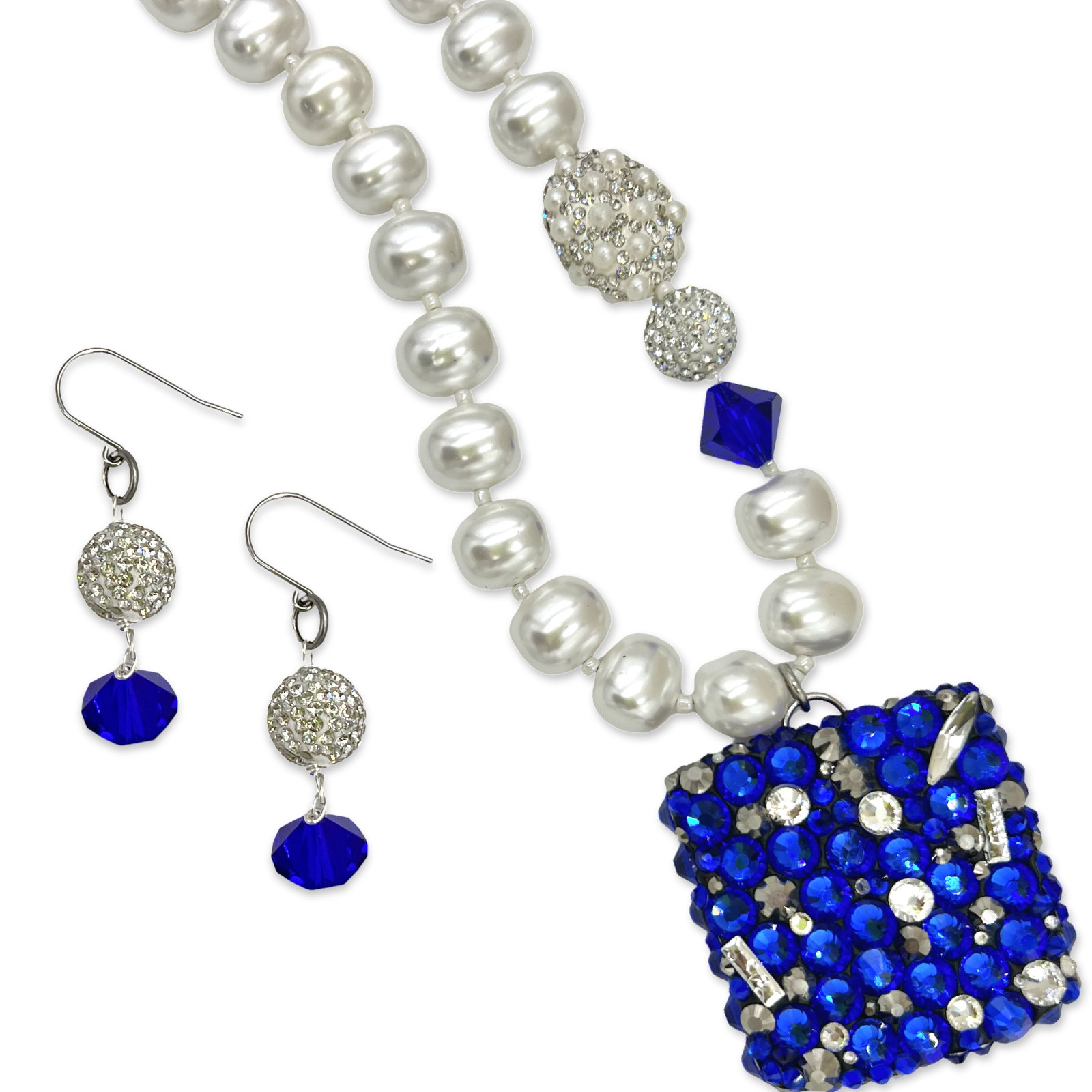 Zeta Blue Bling Bebop Necklace