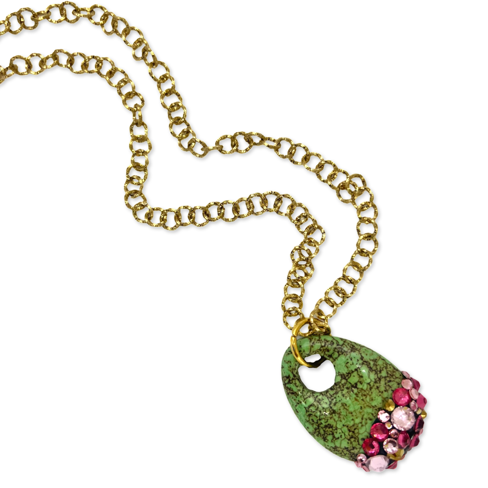 Tropical Pink Green Necklace