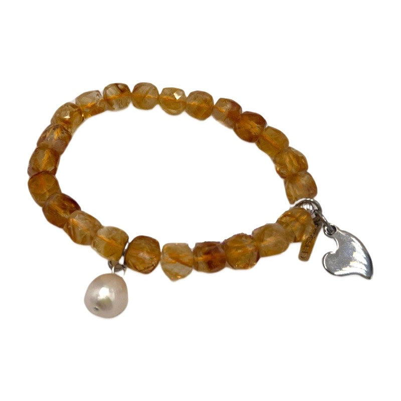 Citrine Yellow Bracelet Bracelets Cerese D, Inc. Silver