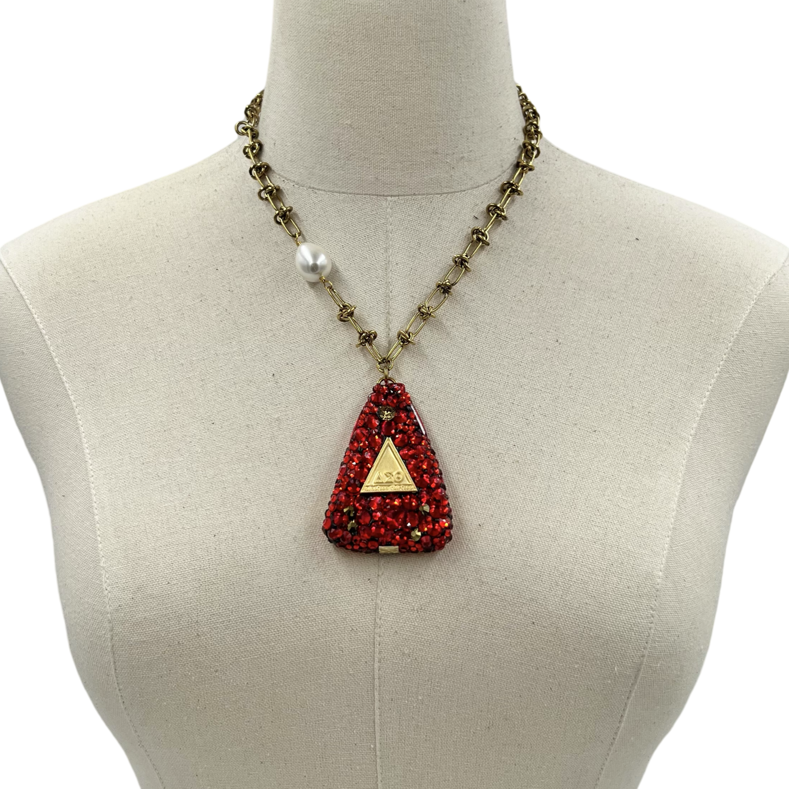 Delta Pyramid Bling Necklace