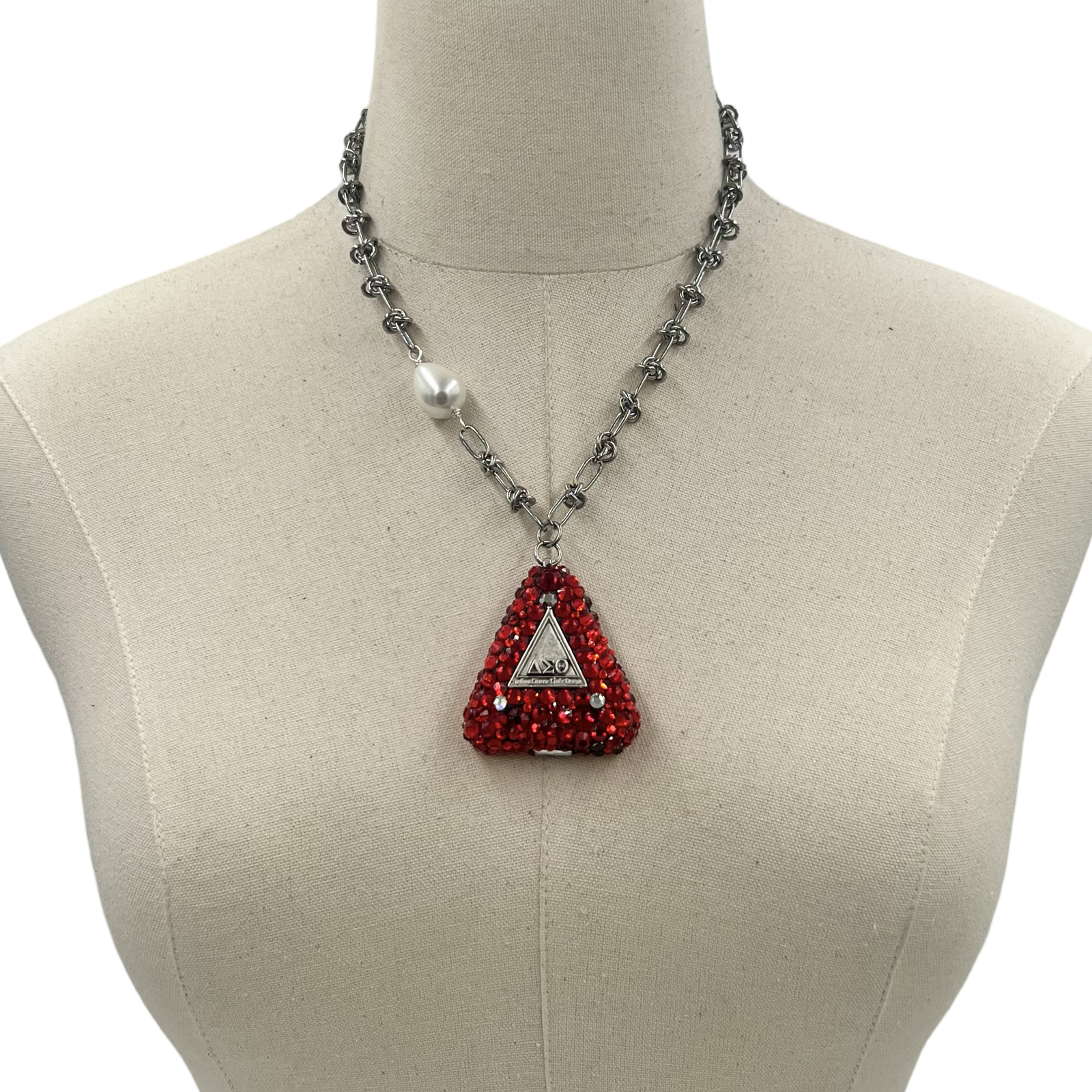 Delta Pyramid Bling Necklace