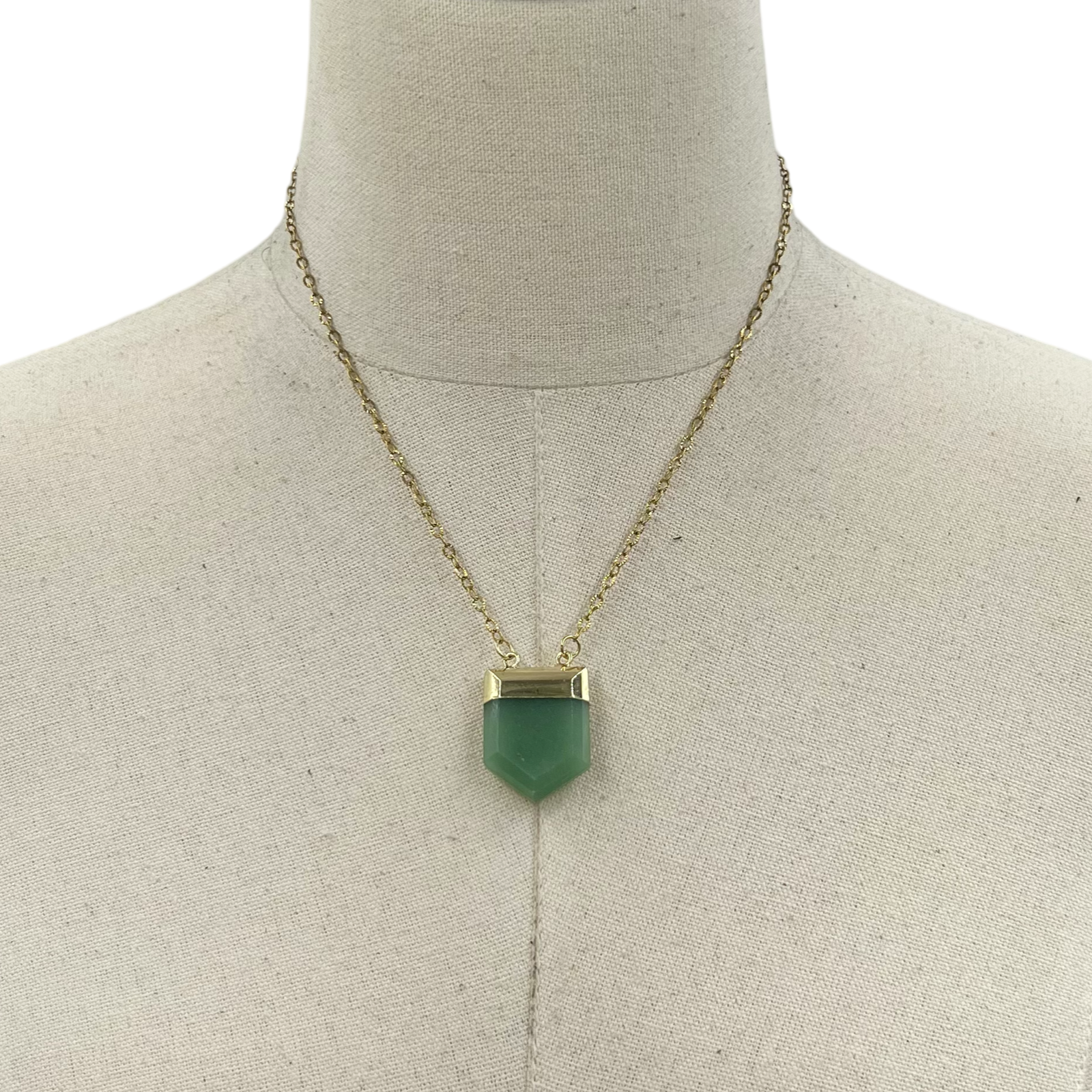 Green Bashful Pendant Necklace