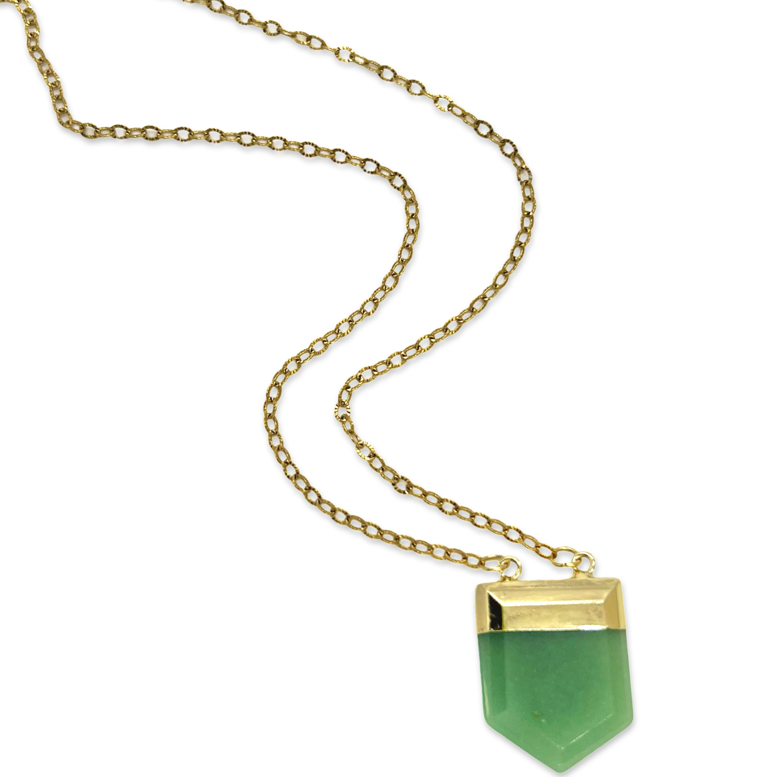 Green Bashful Pendant Necklace