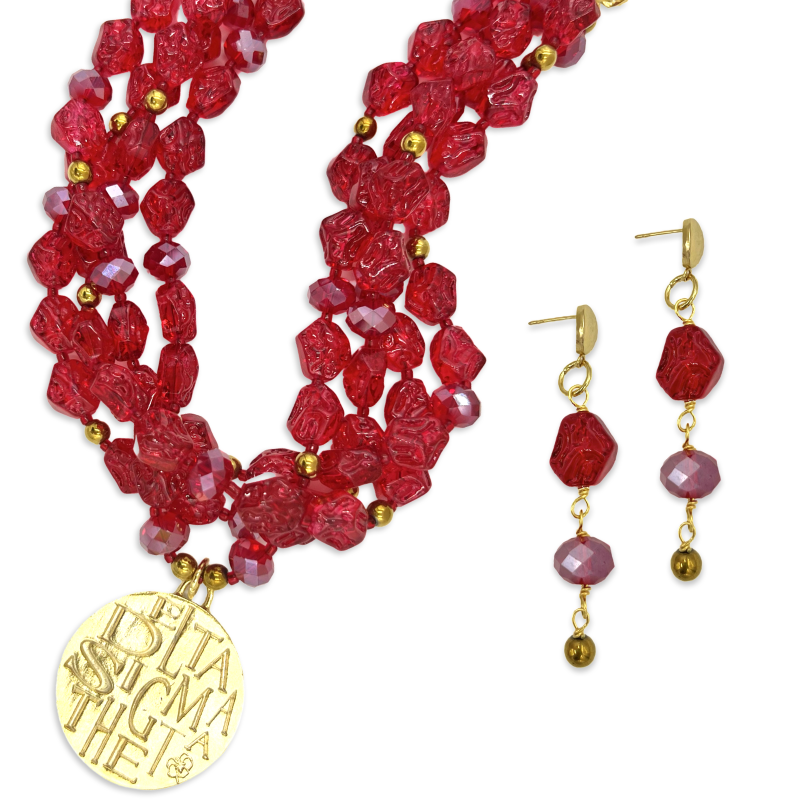 Delta Carmine Necklace