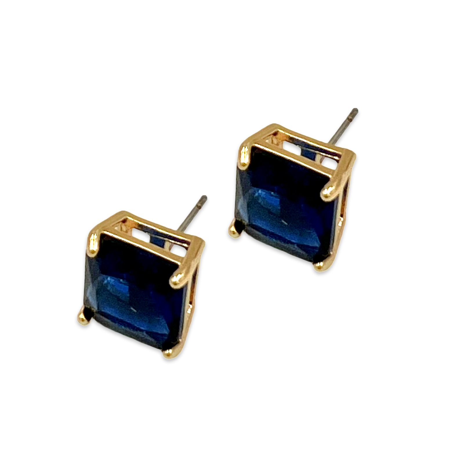 Crown Navy Earring