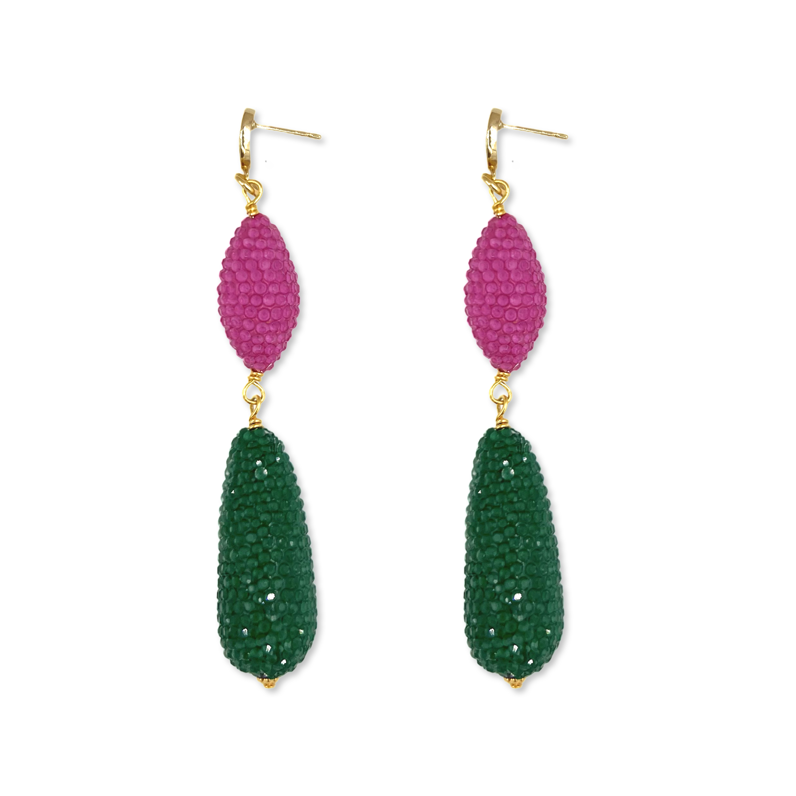 Posie Pink Green Earring