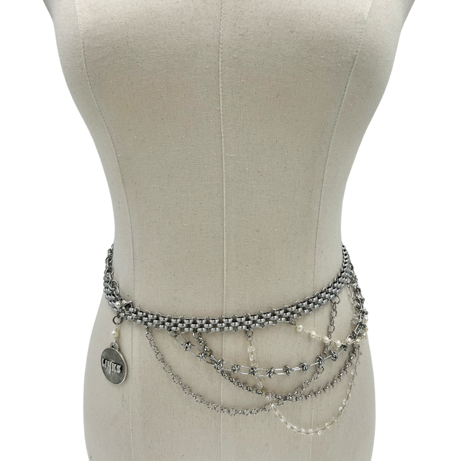 Links Scalloped Draped Belt
