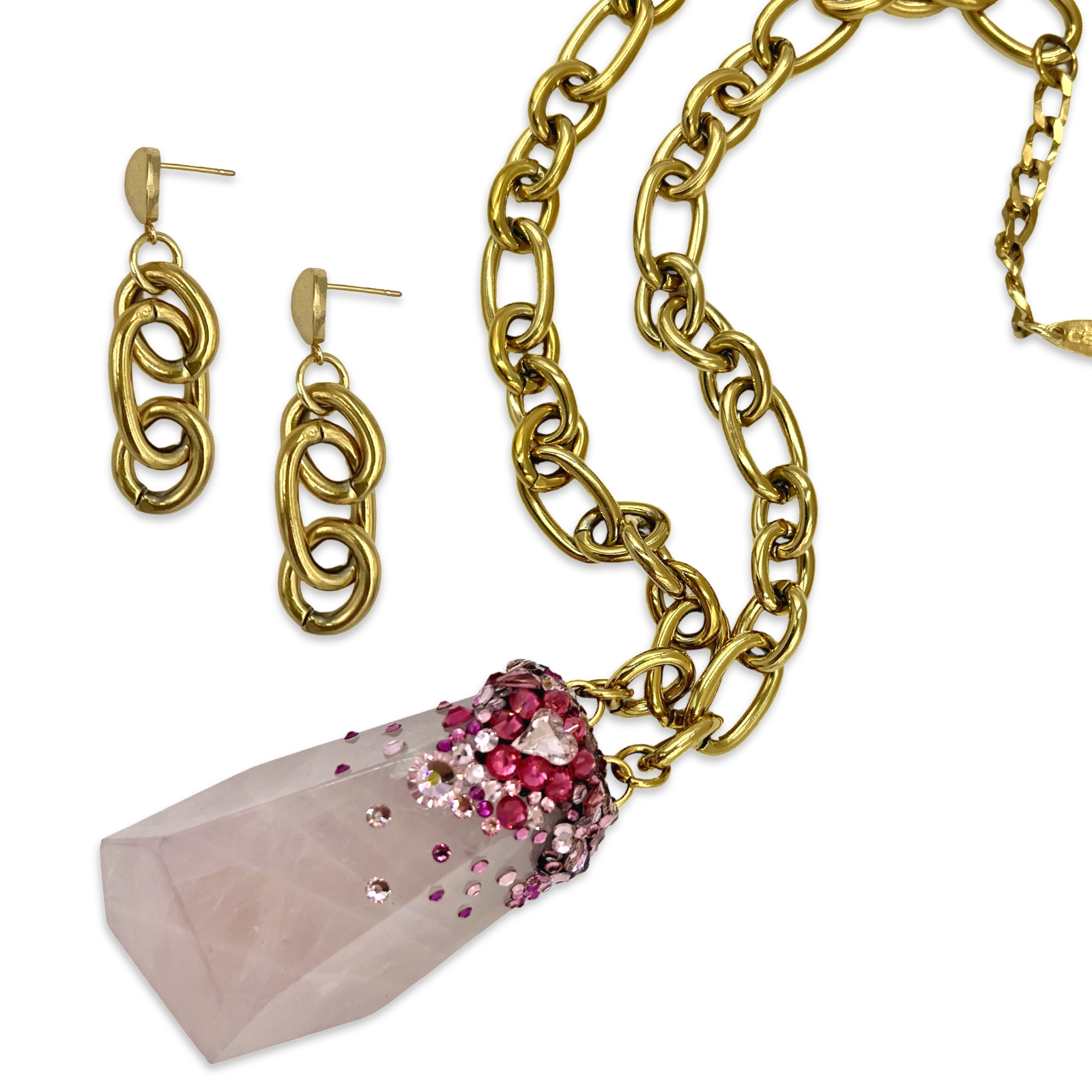 Pink Concave Necklace