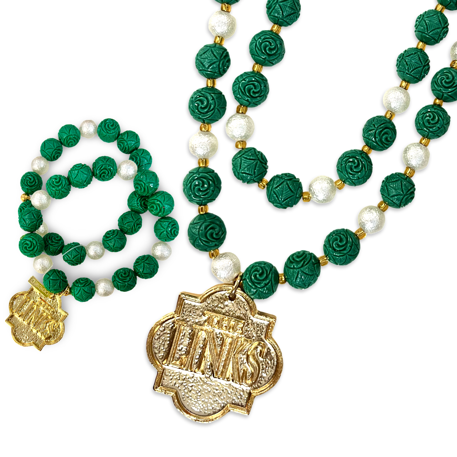 Links Green Blade Necklace