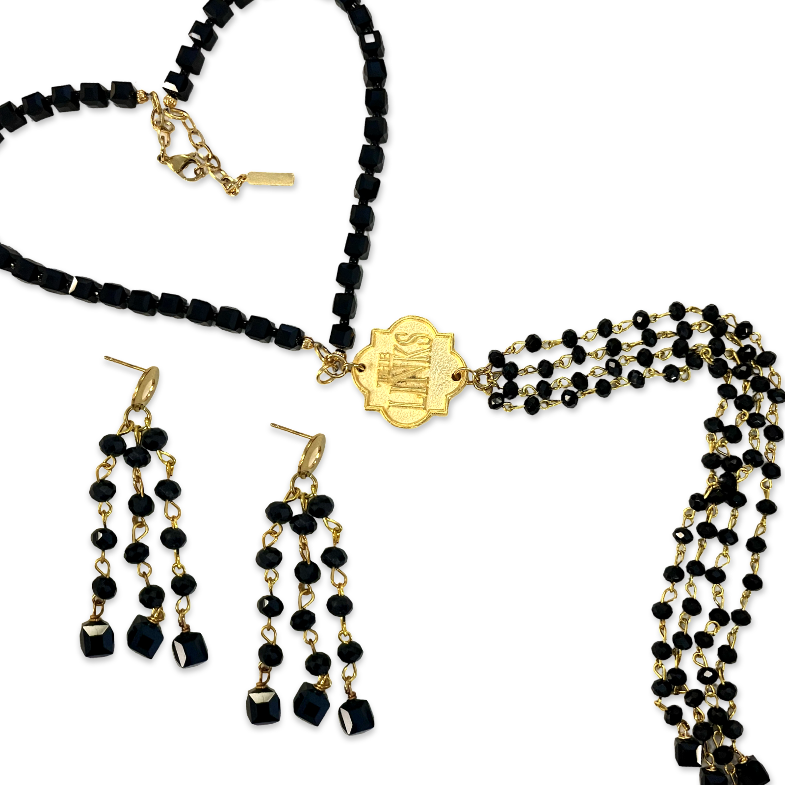 Links Black Tie Necklace