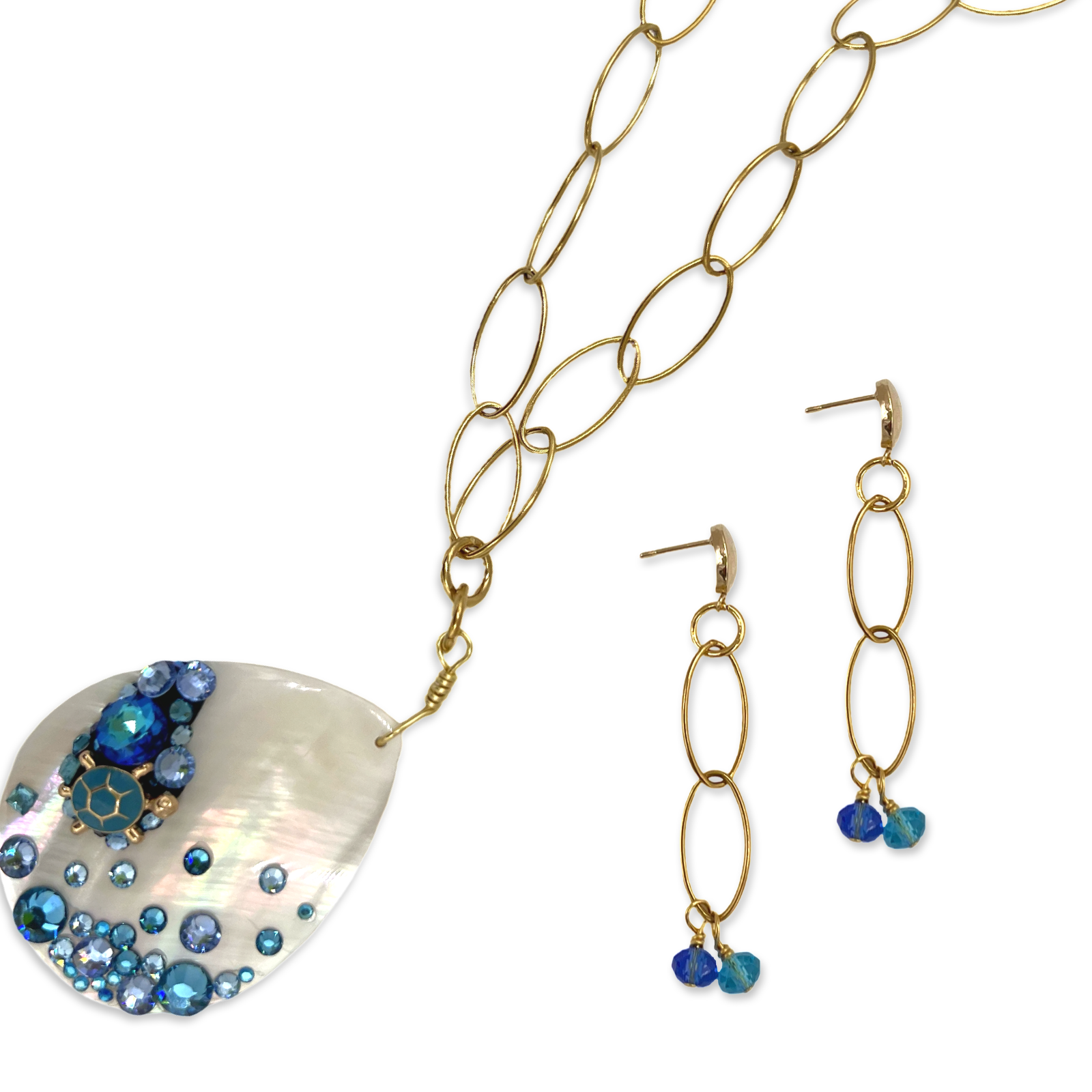 Aqua Sleigh Necklace