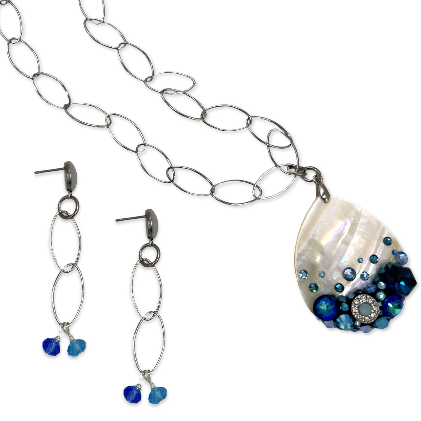 Aqua Sleigh Necklace