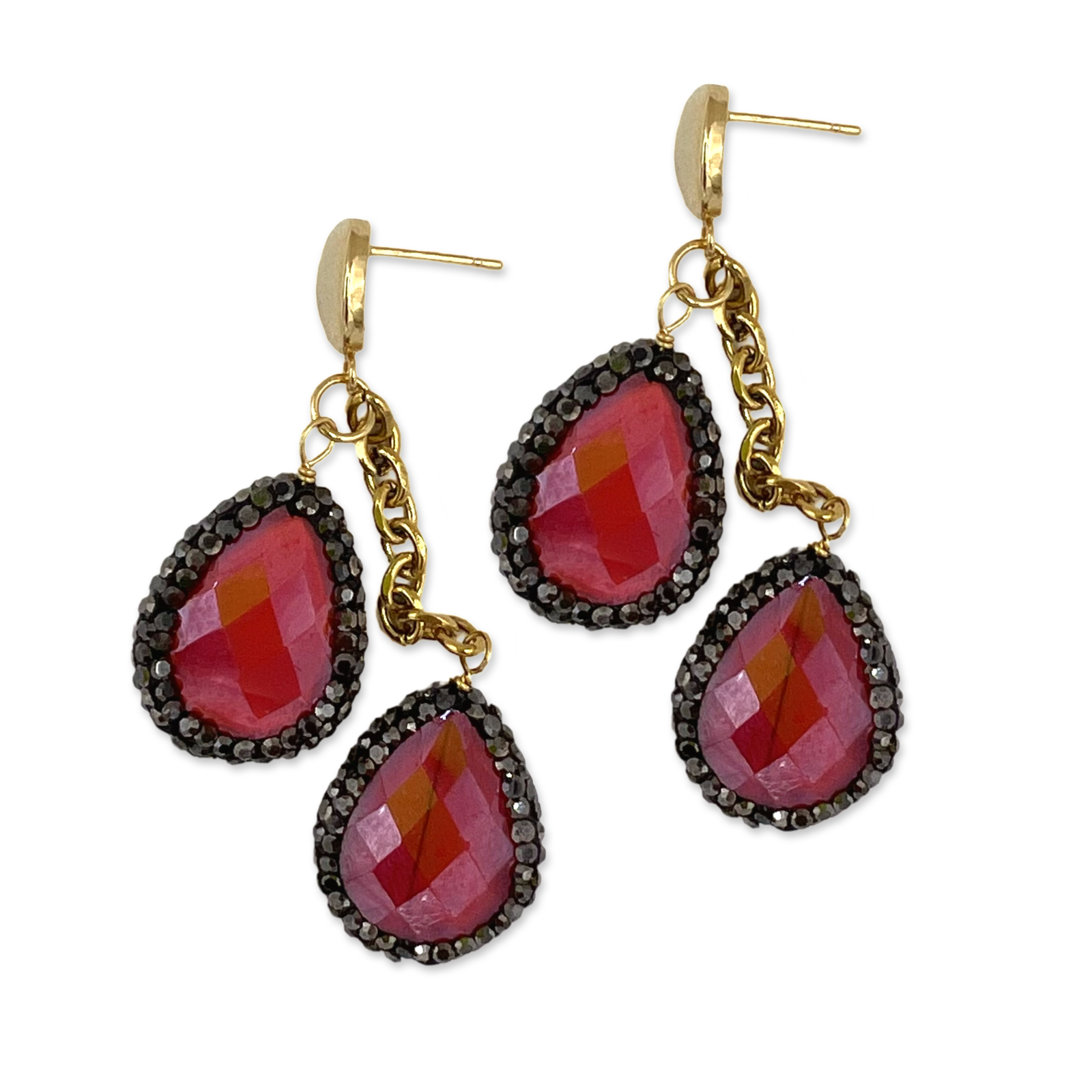 Harlem Red Earring